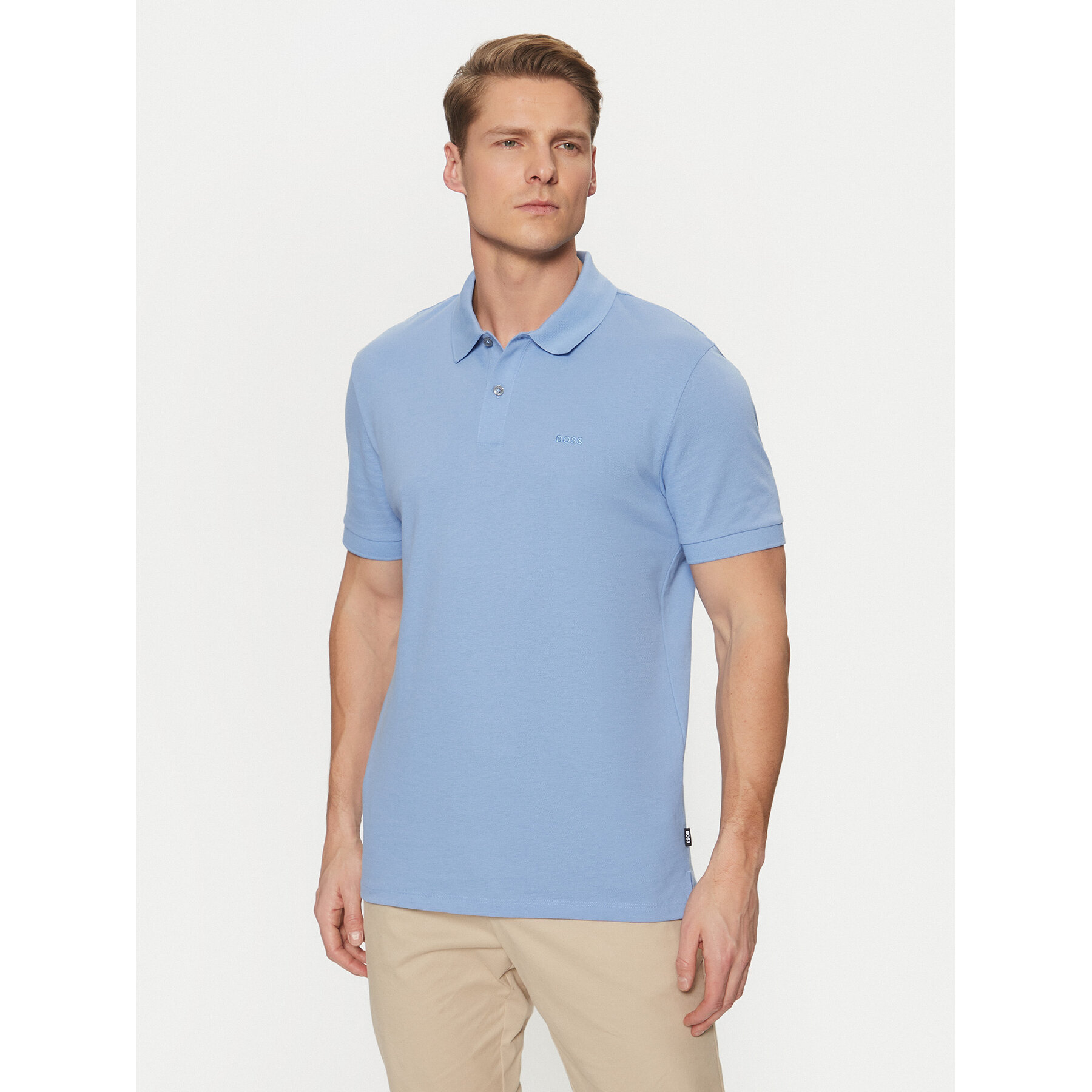 BOSS Pólóing Pallas 50468362 Kék Regular Fit