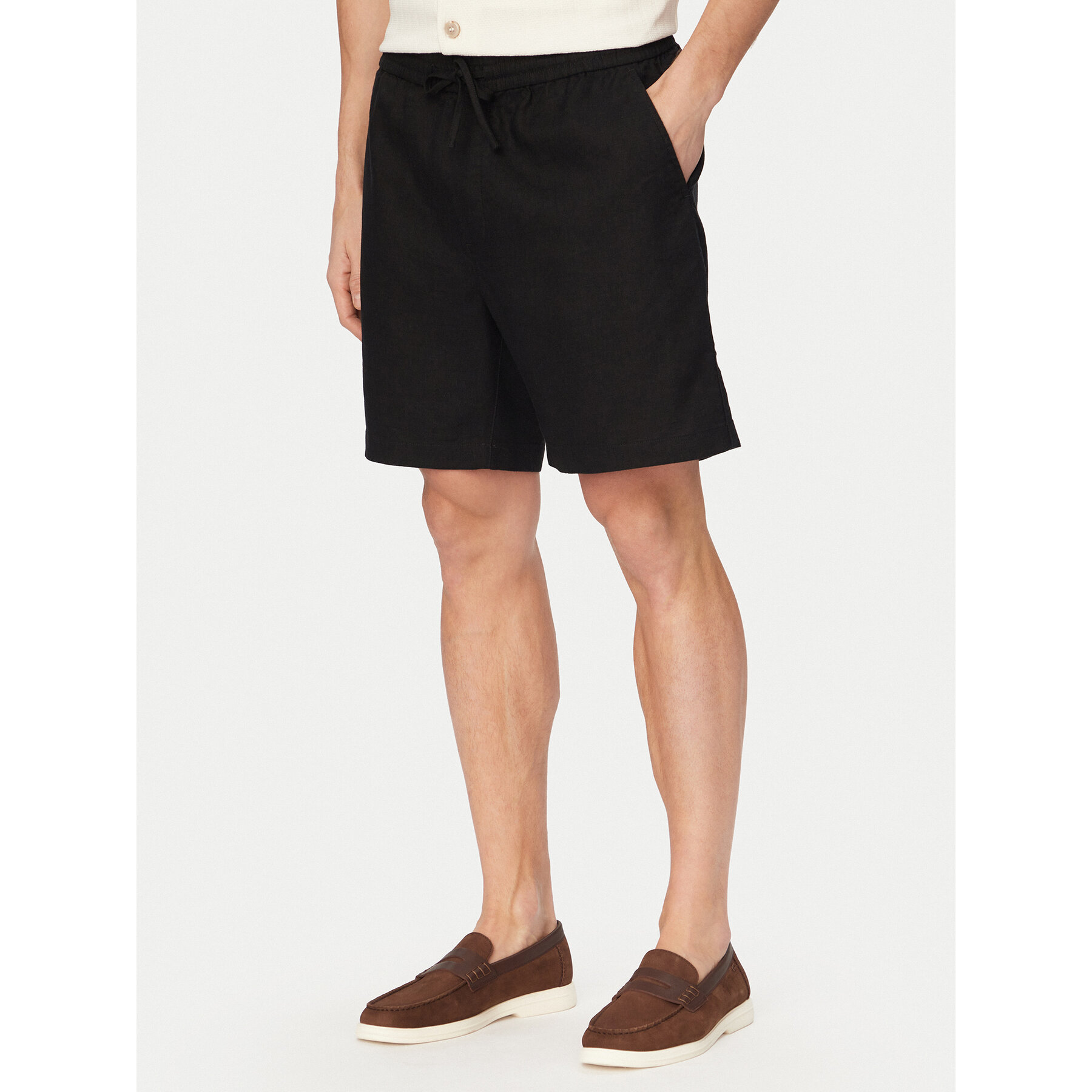 Tommy Hilfiger Stoffshorts Dover MW0MW44354 Schwarz Regular Fit
