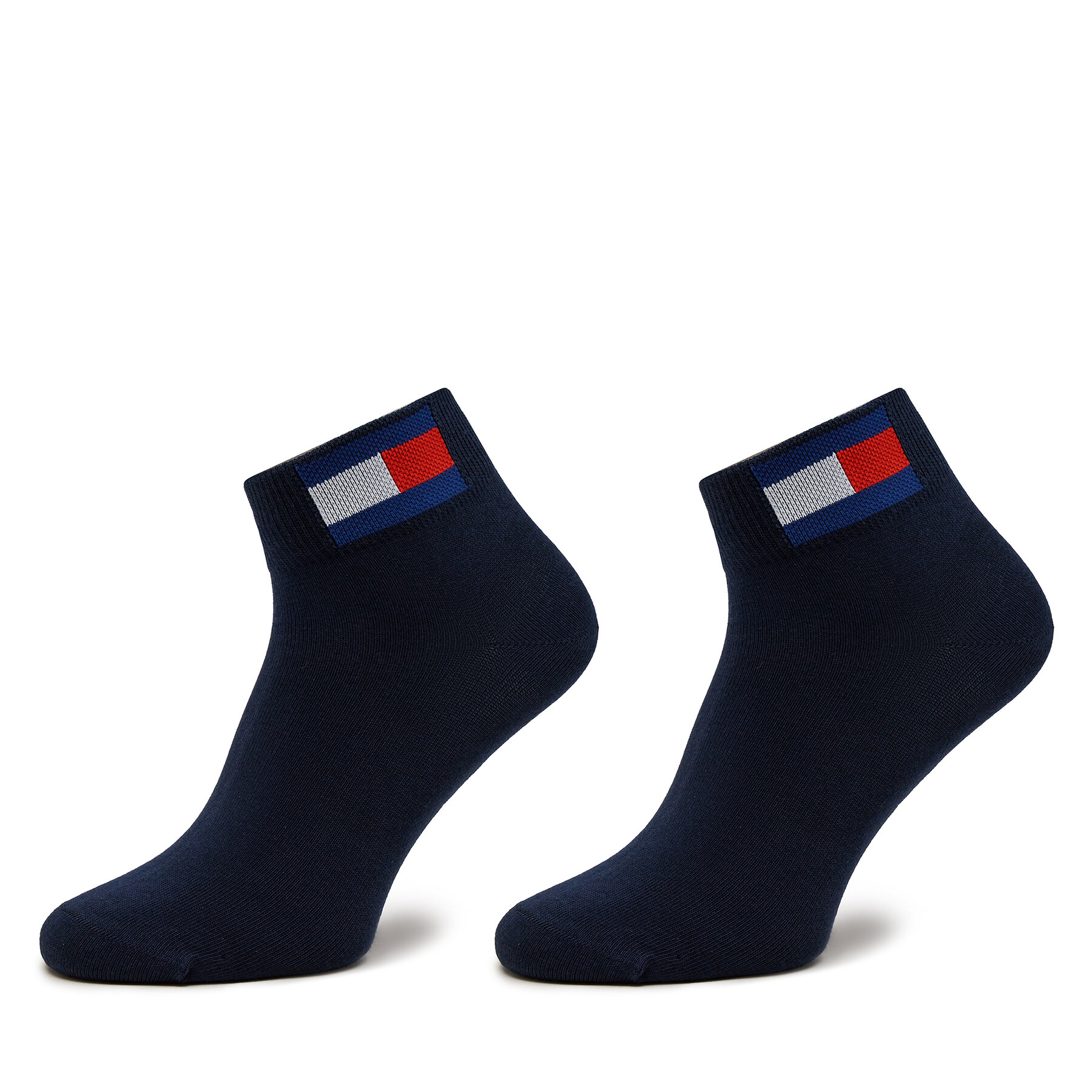 Set di 2 paia di calzini lunghi unisex Tommy Jeans 701228223 Blu scuro, Taglia 35_38, taglia : 35_38
