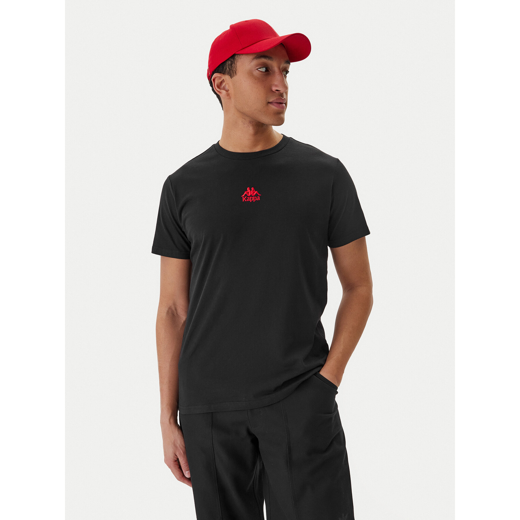 Kappa Majica 382J2QW Črna Regular Fit