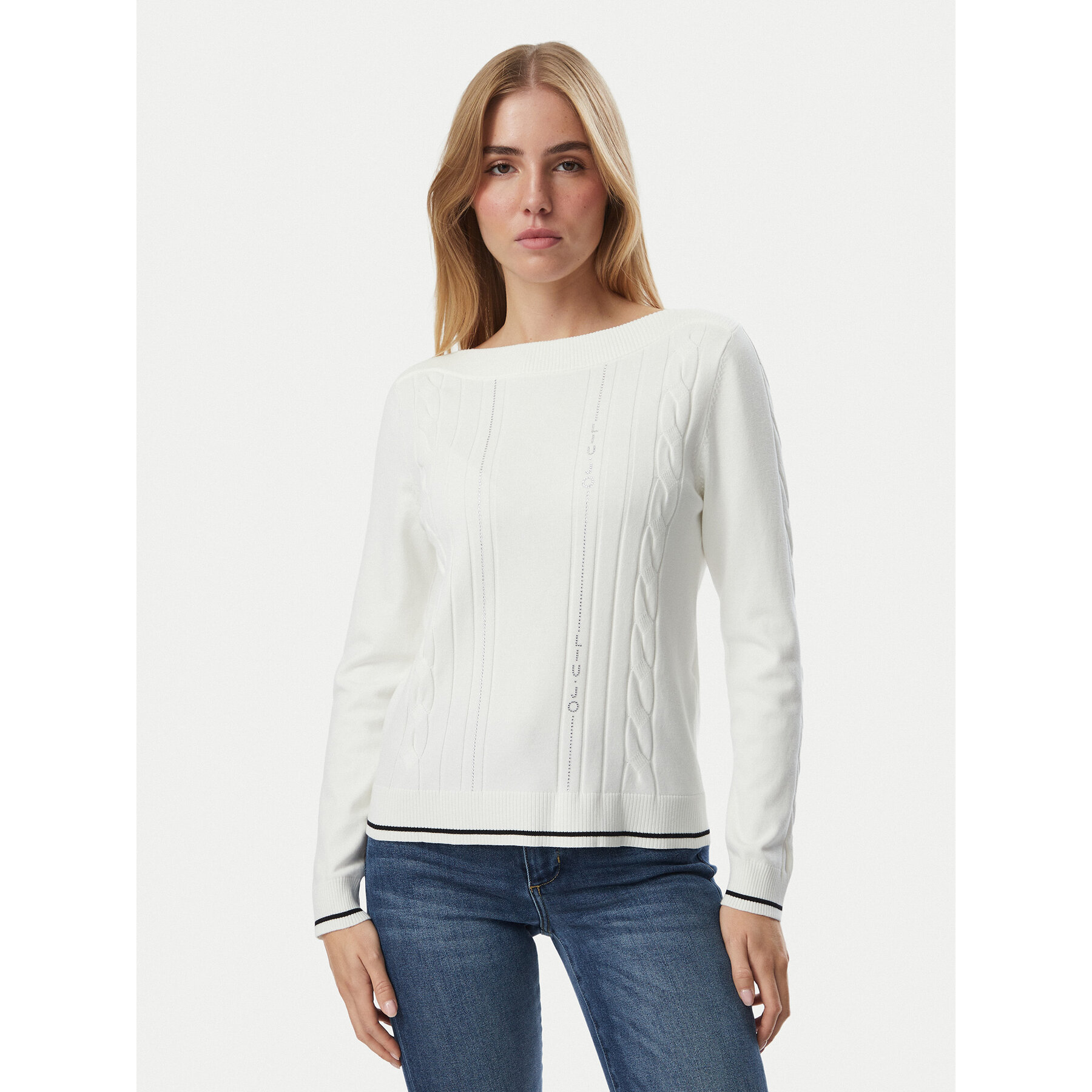 Liu Jo Sport Pullover TF6189 MS63L Creme Regular Fit
