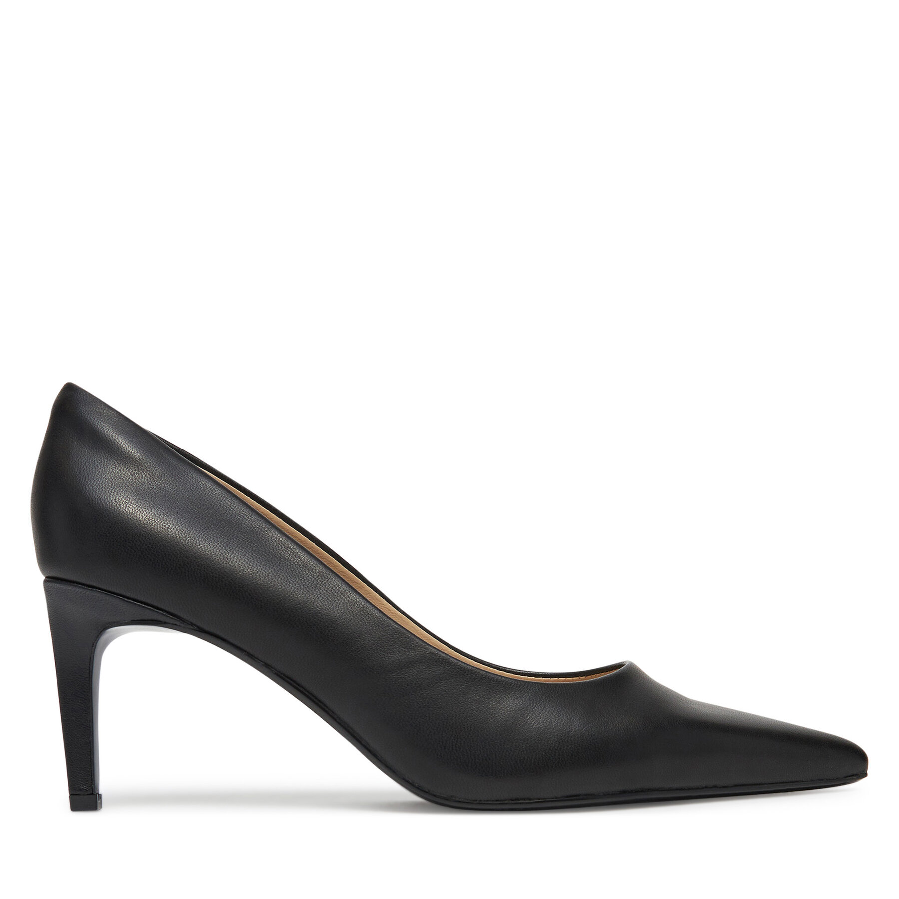 Scarpe stiletto Calvin Klein Pump 70 Pointy Hw Bar Lth HW0HW02561 Nero