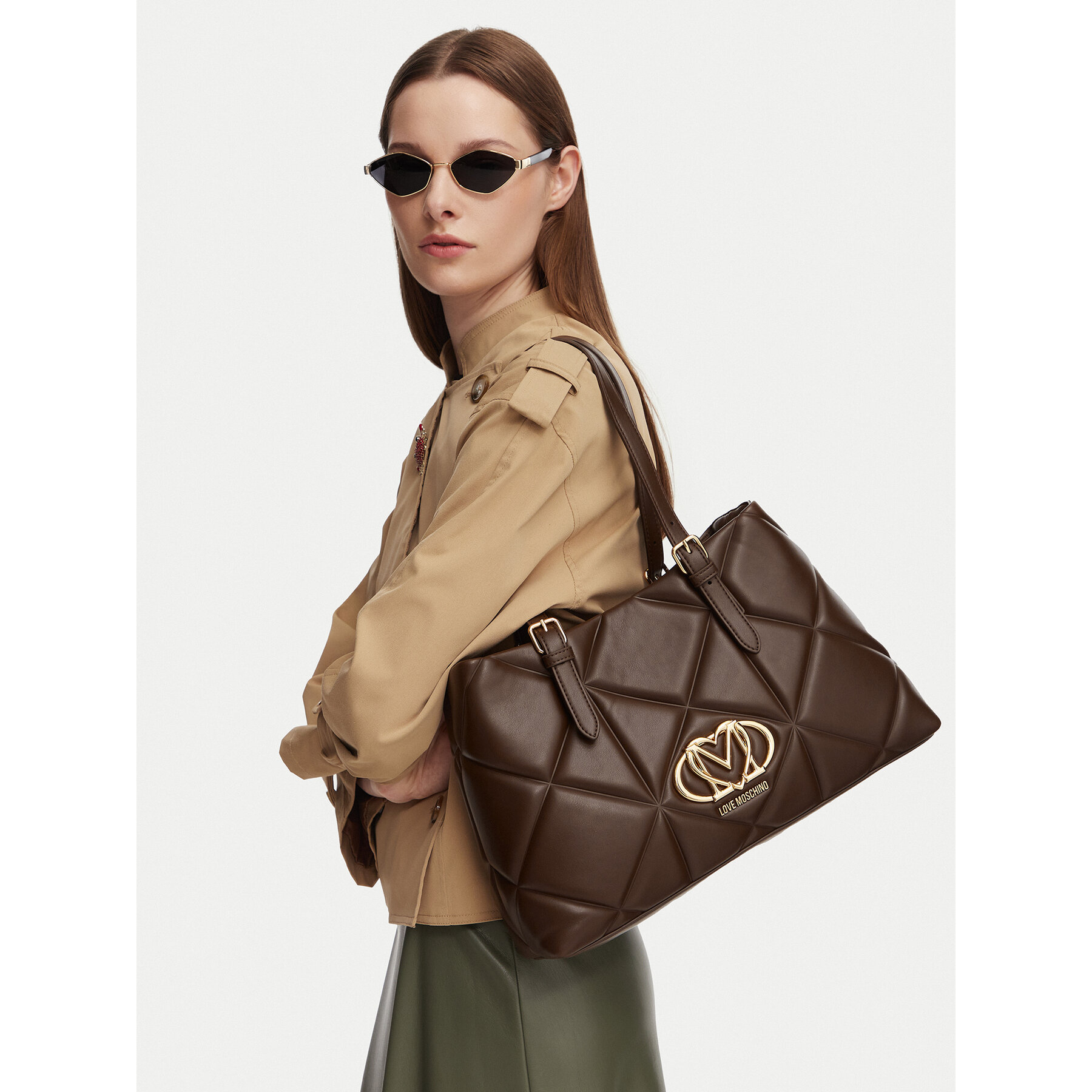 Torbica LOVE MOSCHINO JC4033PP1PLC0300 Smeđa