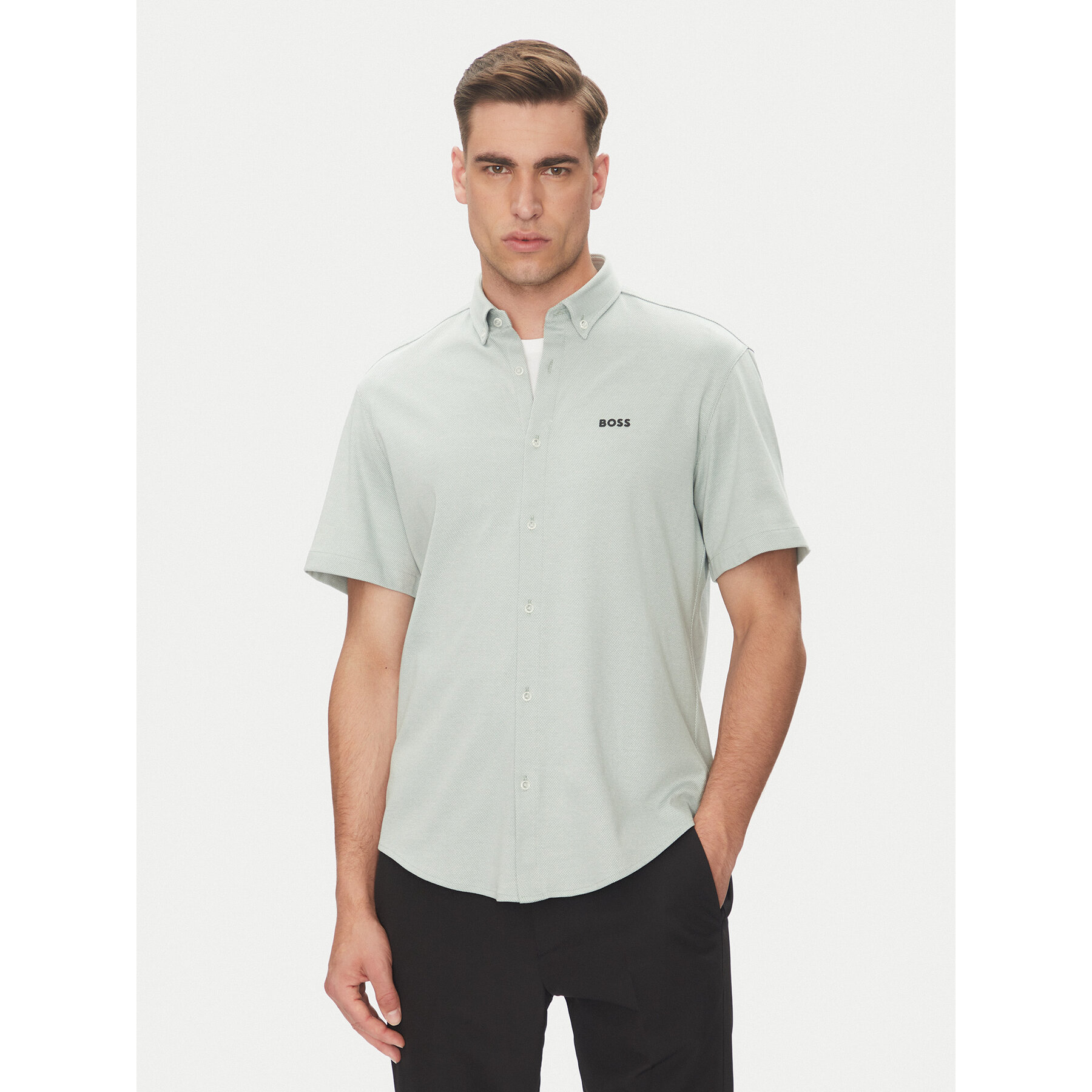 BOSS Hemd B_MOTION_S 50533149 Grün Regular Fit