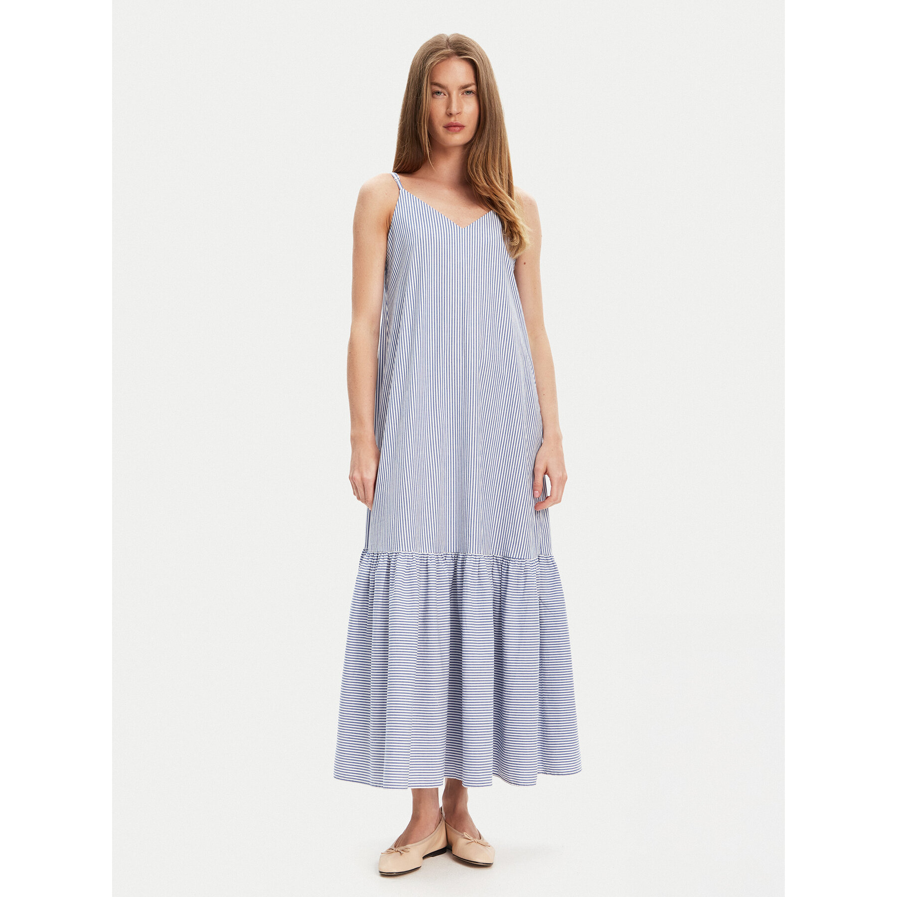 United Colors Of Benetton Sommerkleid 4SZRDV0B8 Blau Relaxed Fit