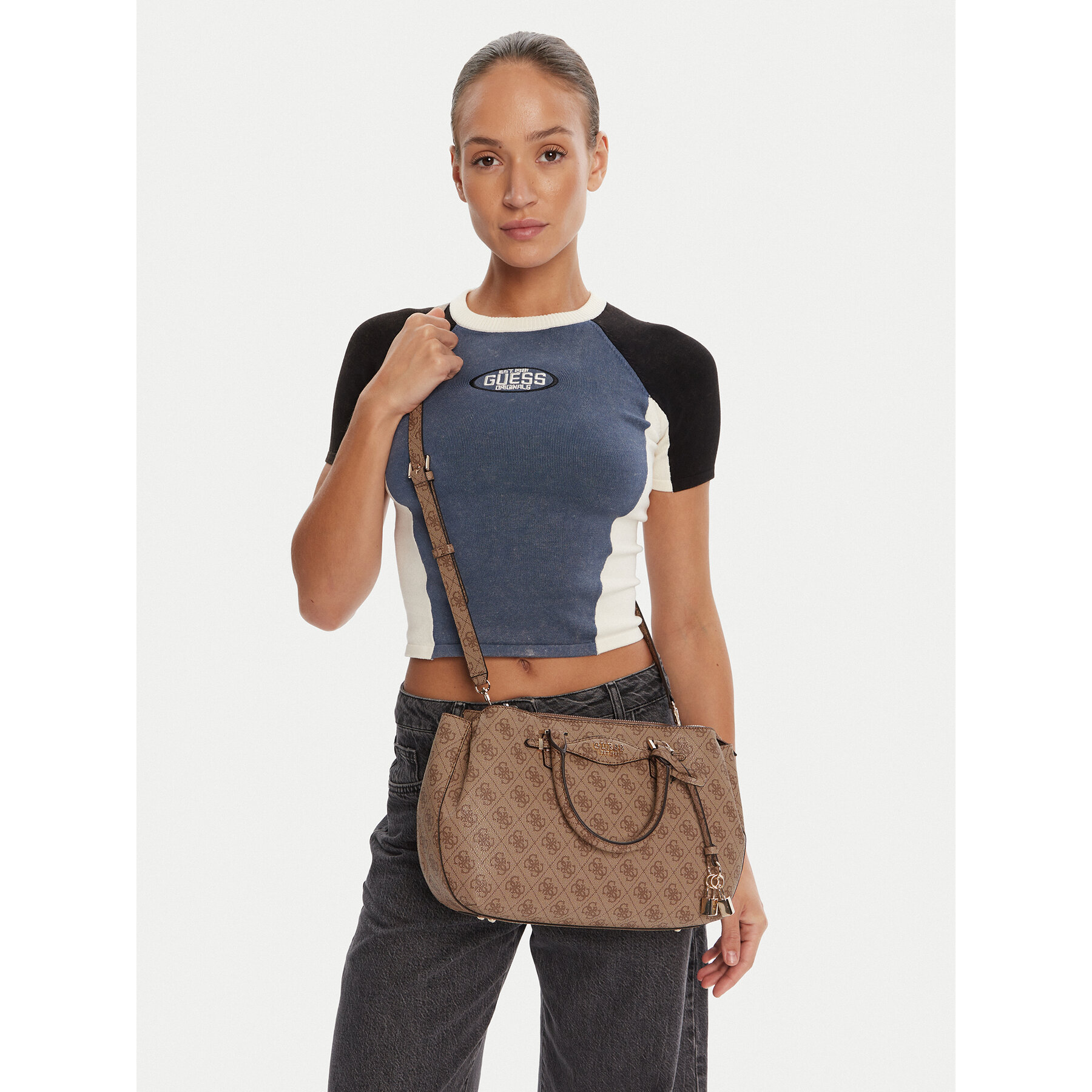 Дамска чанта Guess Katya HWSG96 52060 Бежов