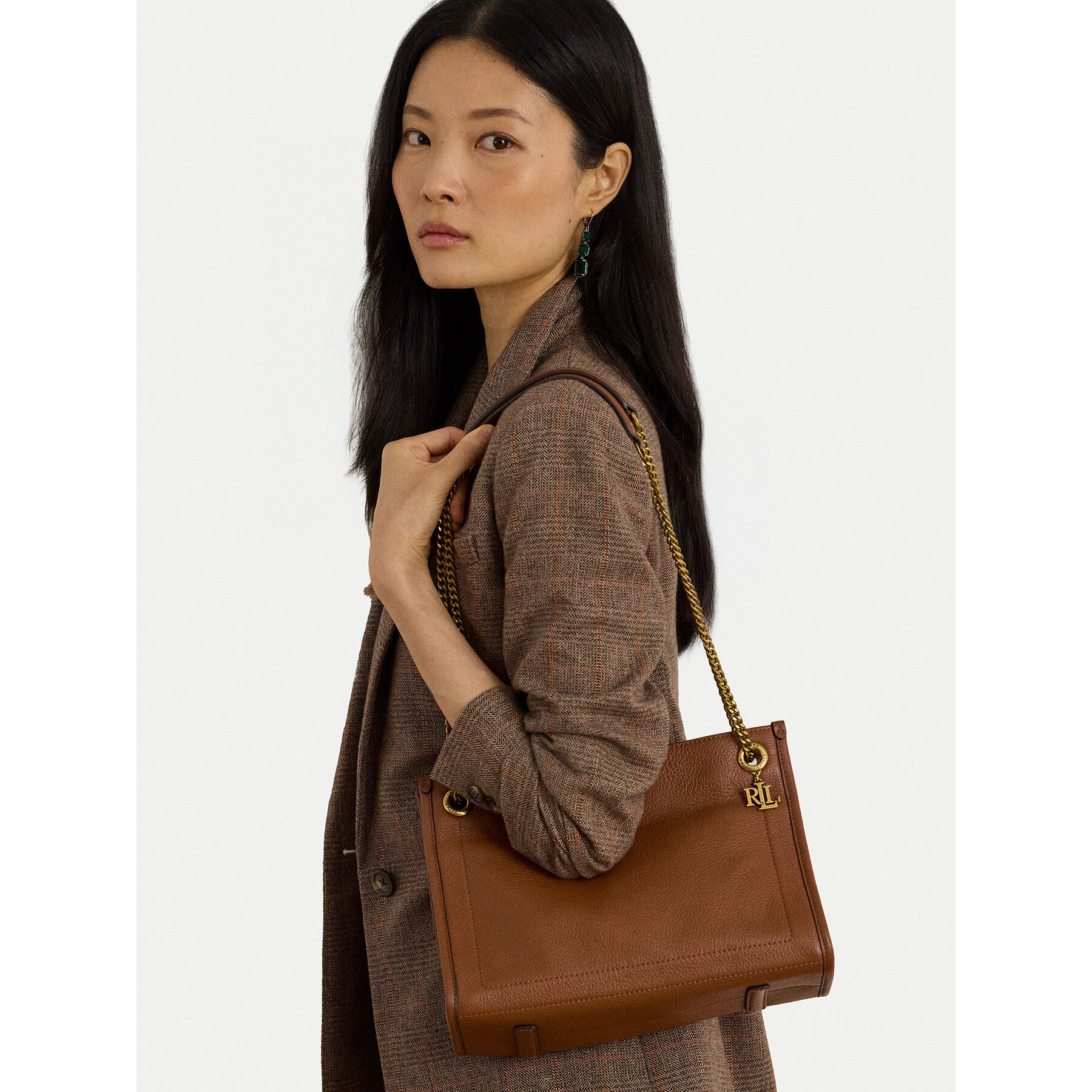 Дамска чанта LAUREN RALPH LAUREN Brdly Md 431980173001 Кафяв