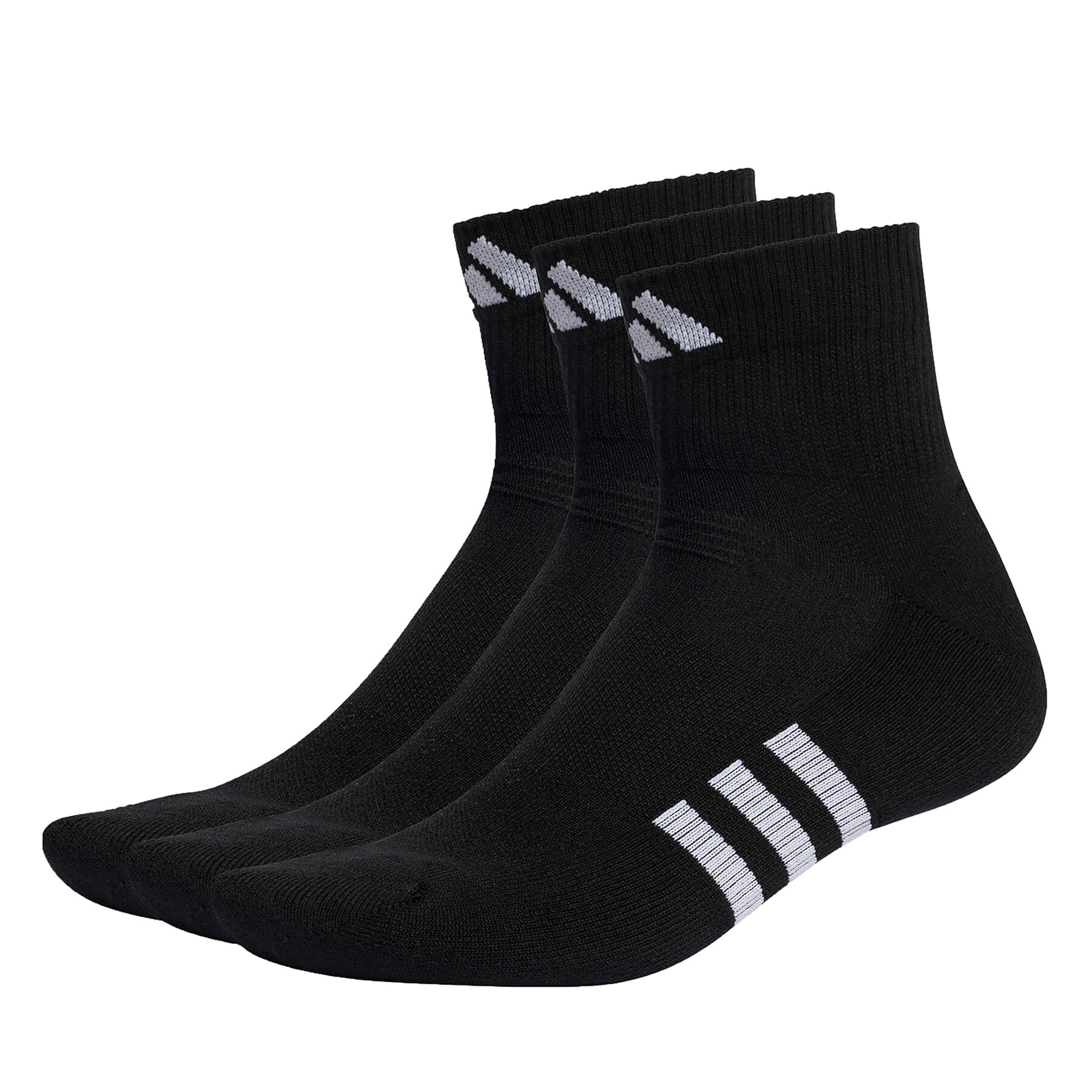 

Набір 3 пар низьких шкарпеток unisex adidas Performance Cushioned Mid-Cut Socks 3 Pairs IC9519 Black/Black/Black, Чорний