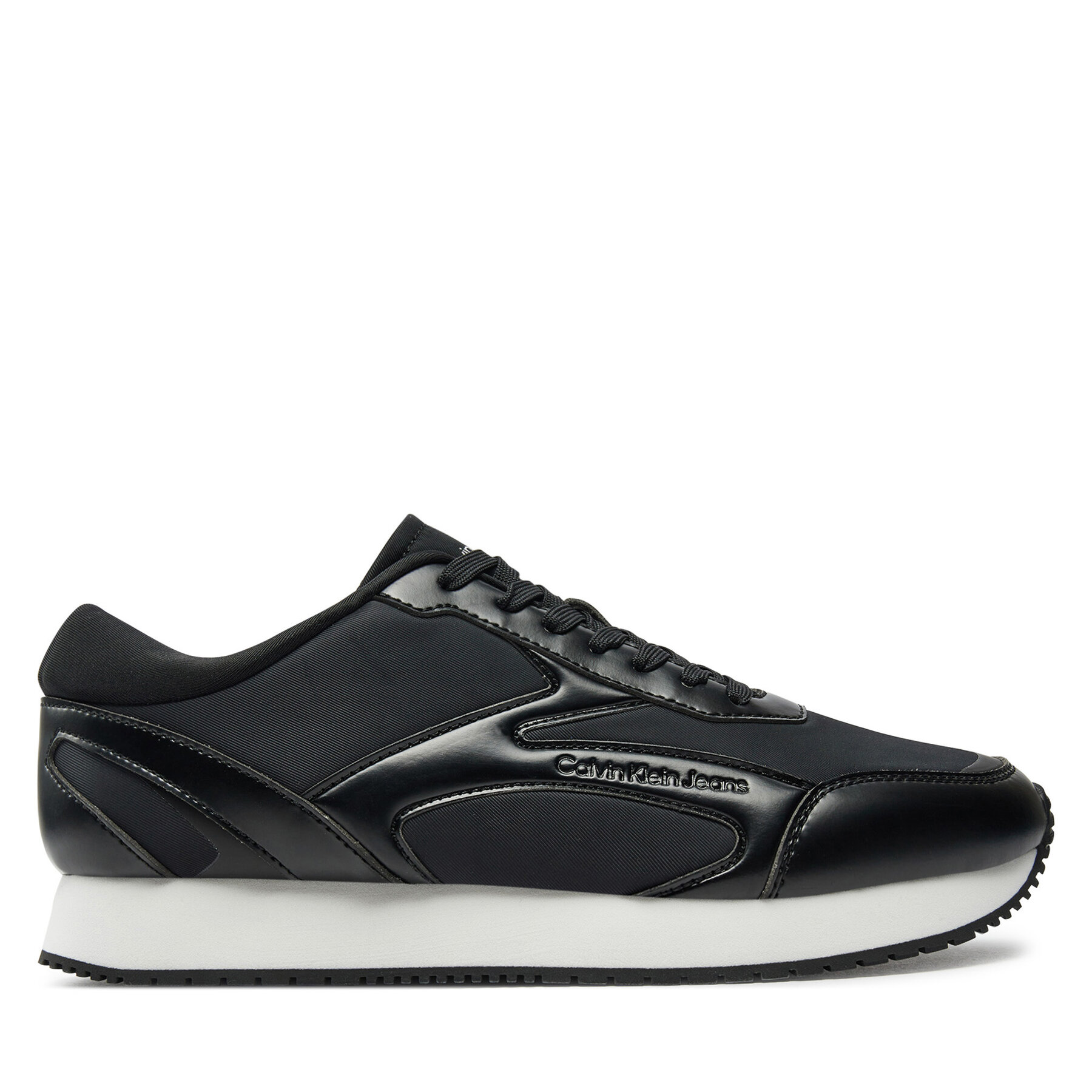 Férfi Sportcipő Calvin Klein Jeans, Méret: 45, Fekete, Retro Runner Multilayer YM0YM01117