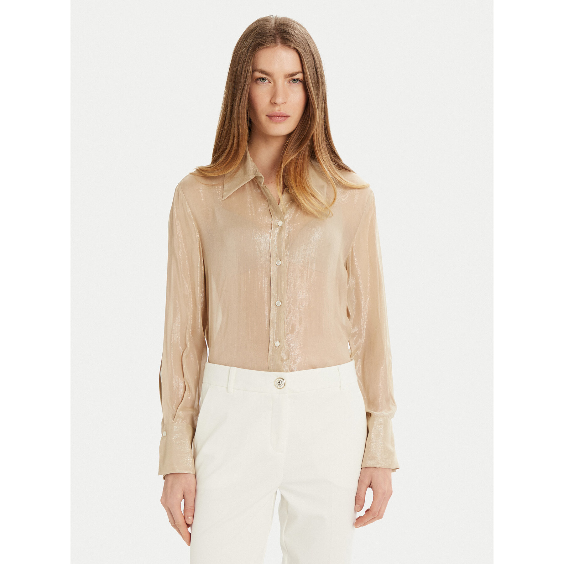 Marella Hemd Sedile 2513111011 Goldfarben Regular Fit