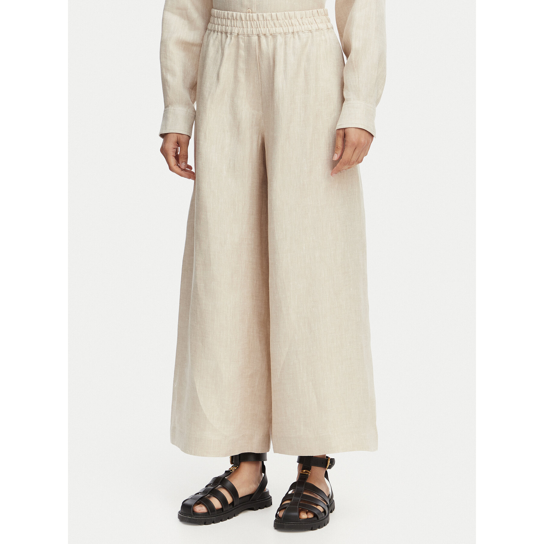 Weekend Max Mara Culottes Felino 2615131042 Creme Relaxed Fit