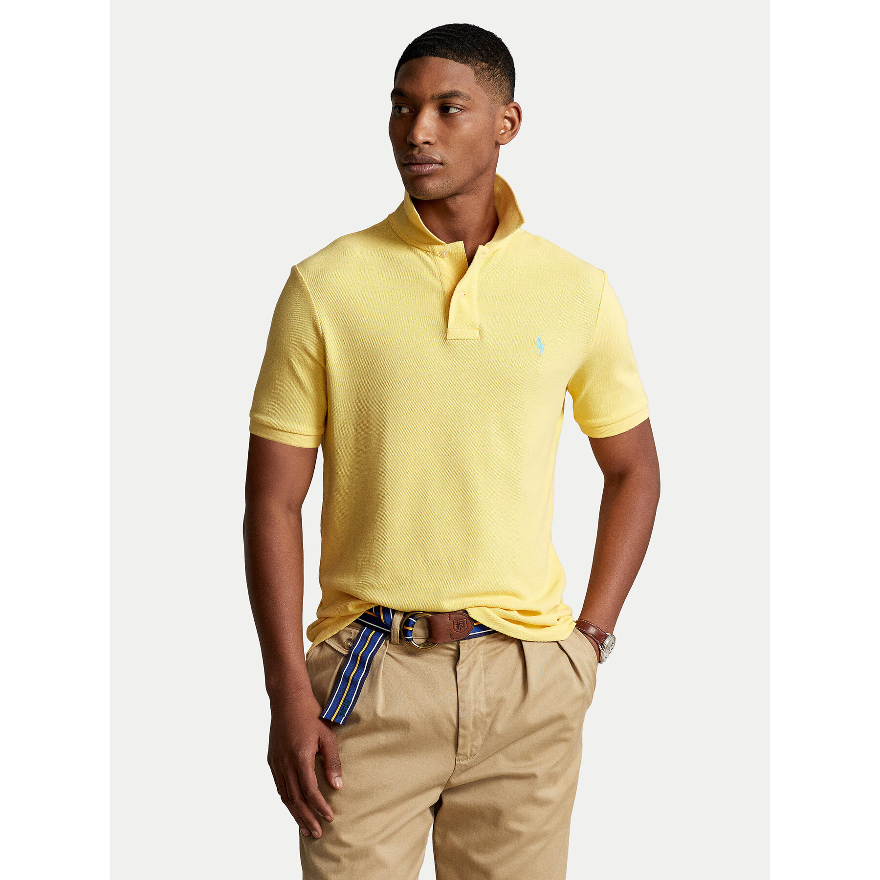 Polo Ralph Lauren Polo majica Core Replen 710795080 Rumena Slim Fit