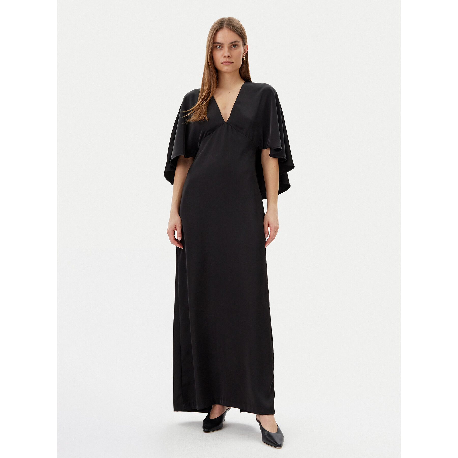 LOLA CASADEMUNT Abendkleid MS2516014 Schwarz Slim Fit