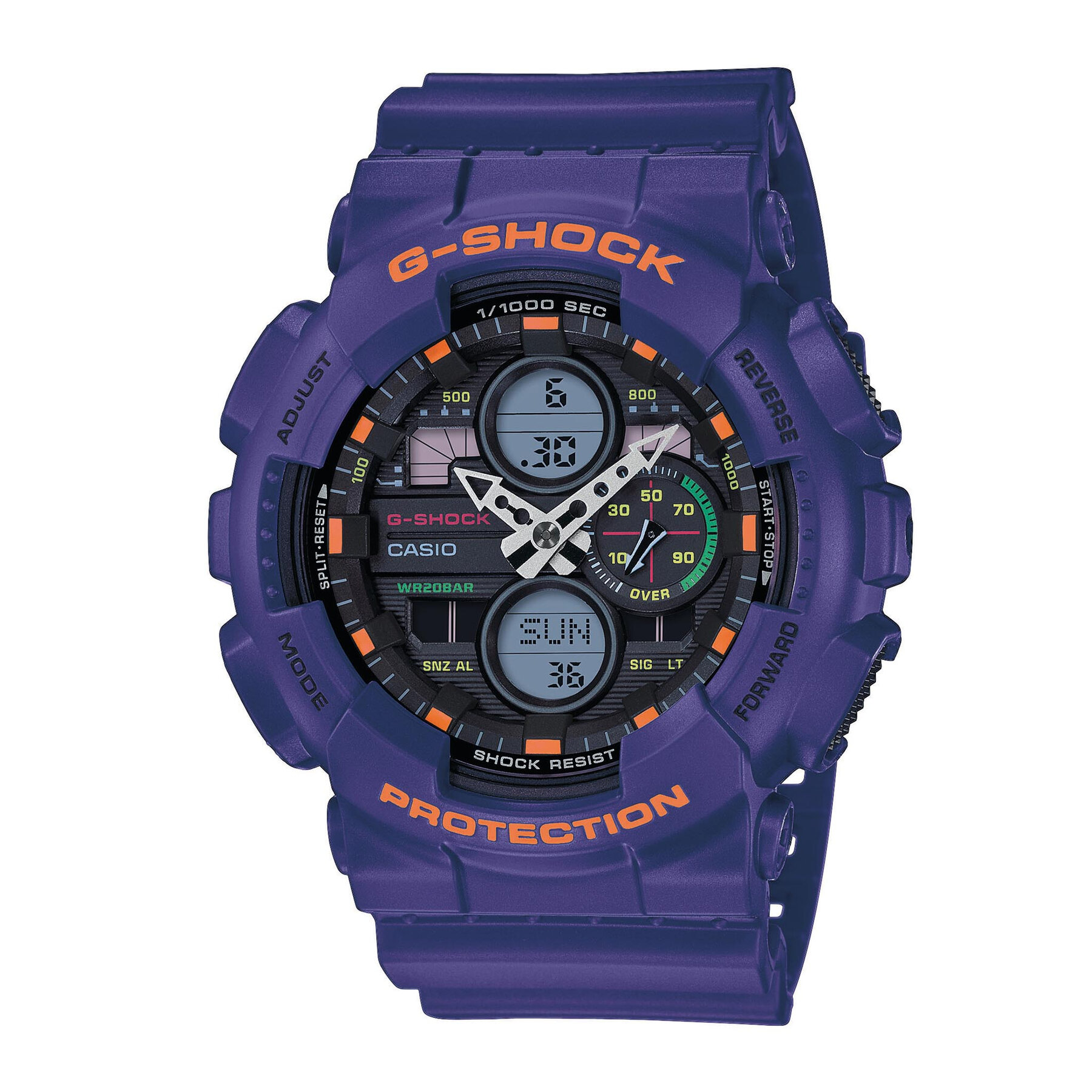 Часовник G-Shock GA-140-6AER Виолетов