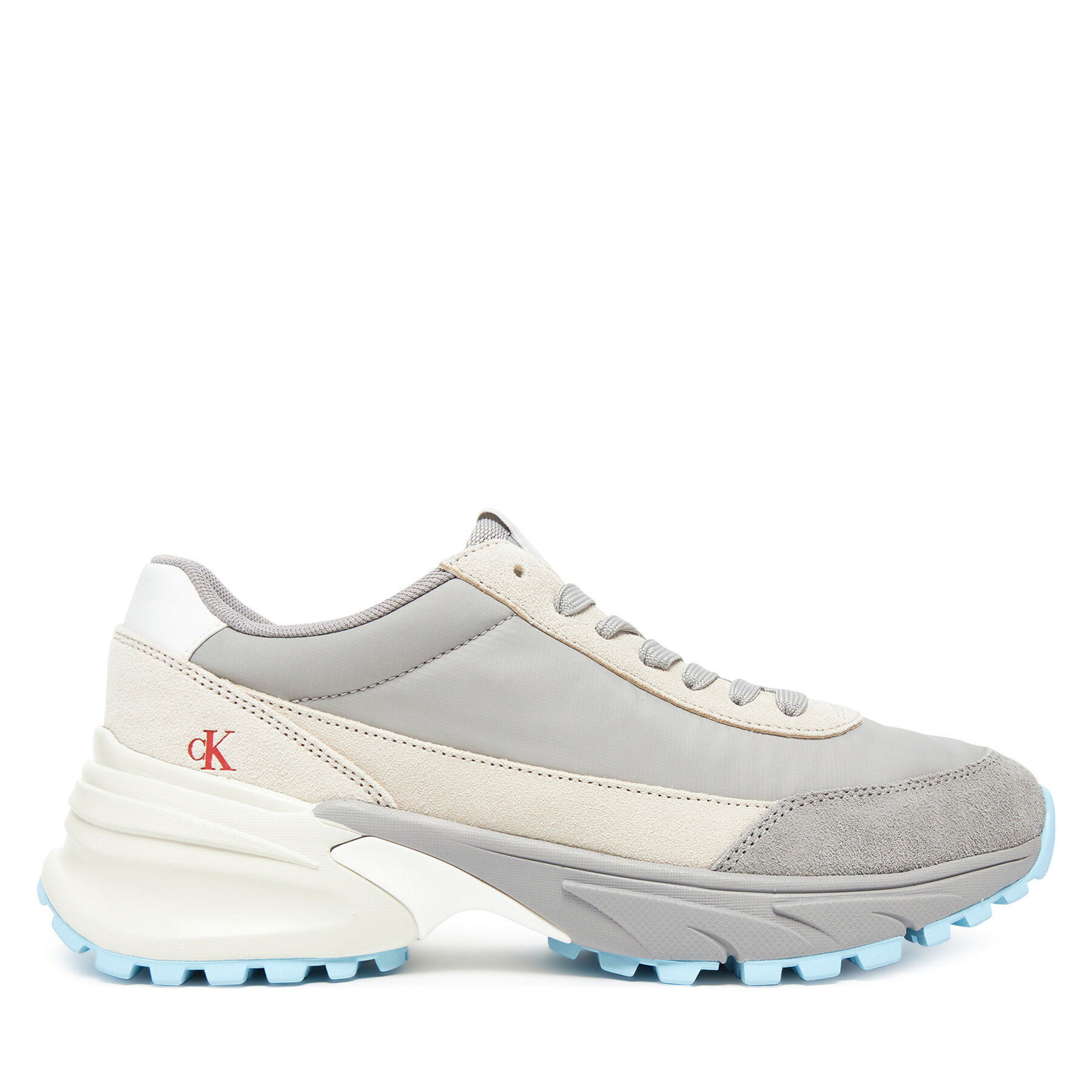 Sneakersy Calvin Klein Jeans Hike Runner Mg Nylon Mix YW0YW01852 Sivá
