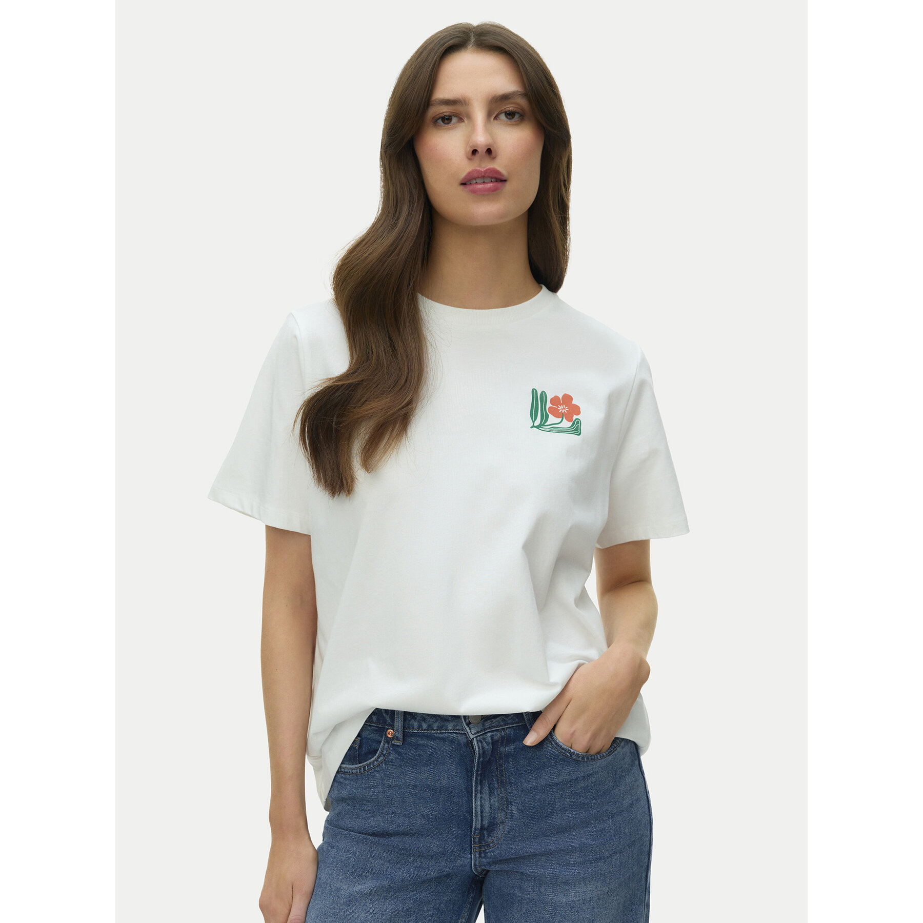 Vero Moda T-Shirt Mariane 10343545 Weiß Oversize