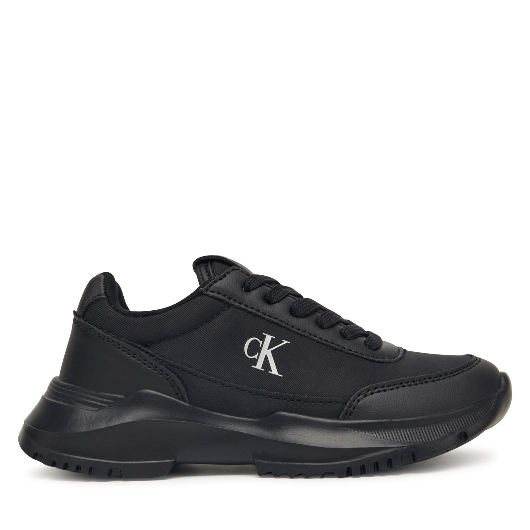 Sneakersy Calvin Klein Low Cut Lace Up V3A9-83105-1695 S Čierna