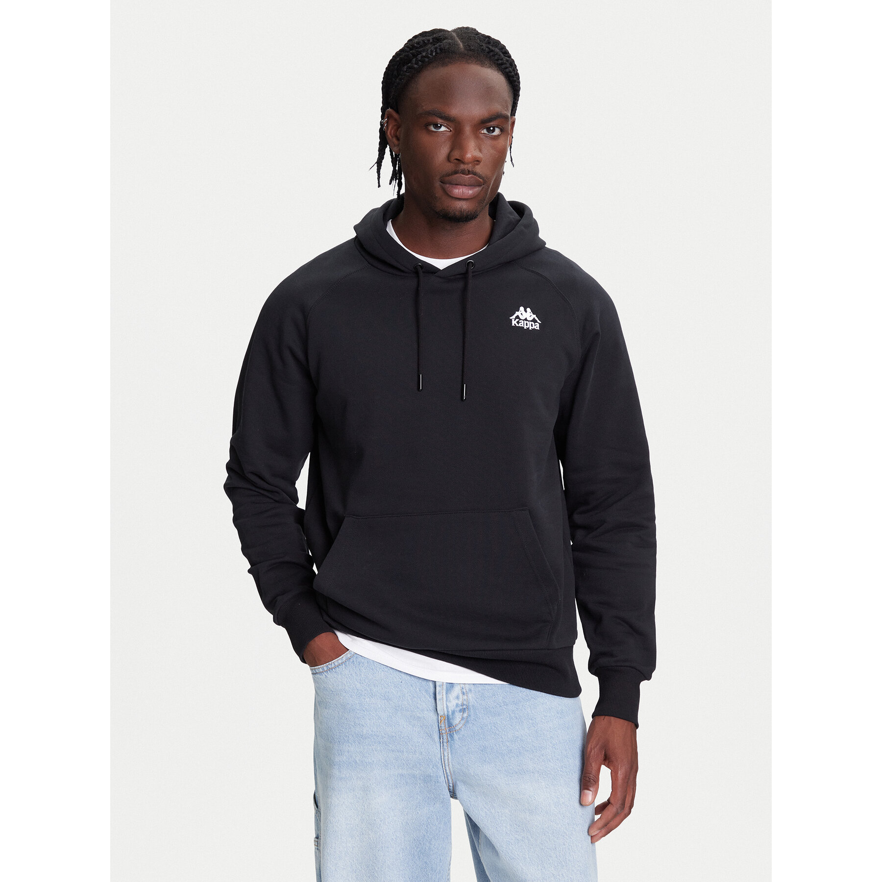 Kappa Majica dugih rukava Authentic 321W7GW Crna Regular Fit
