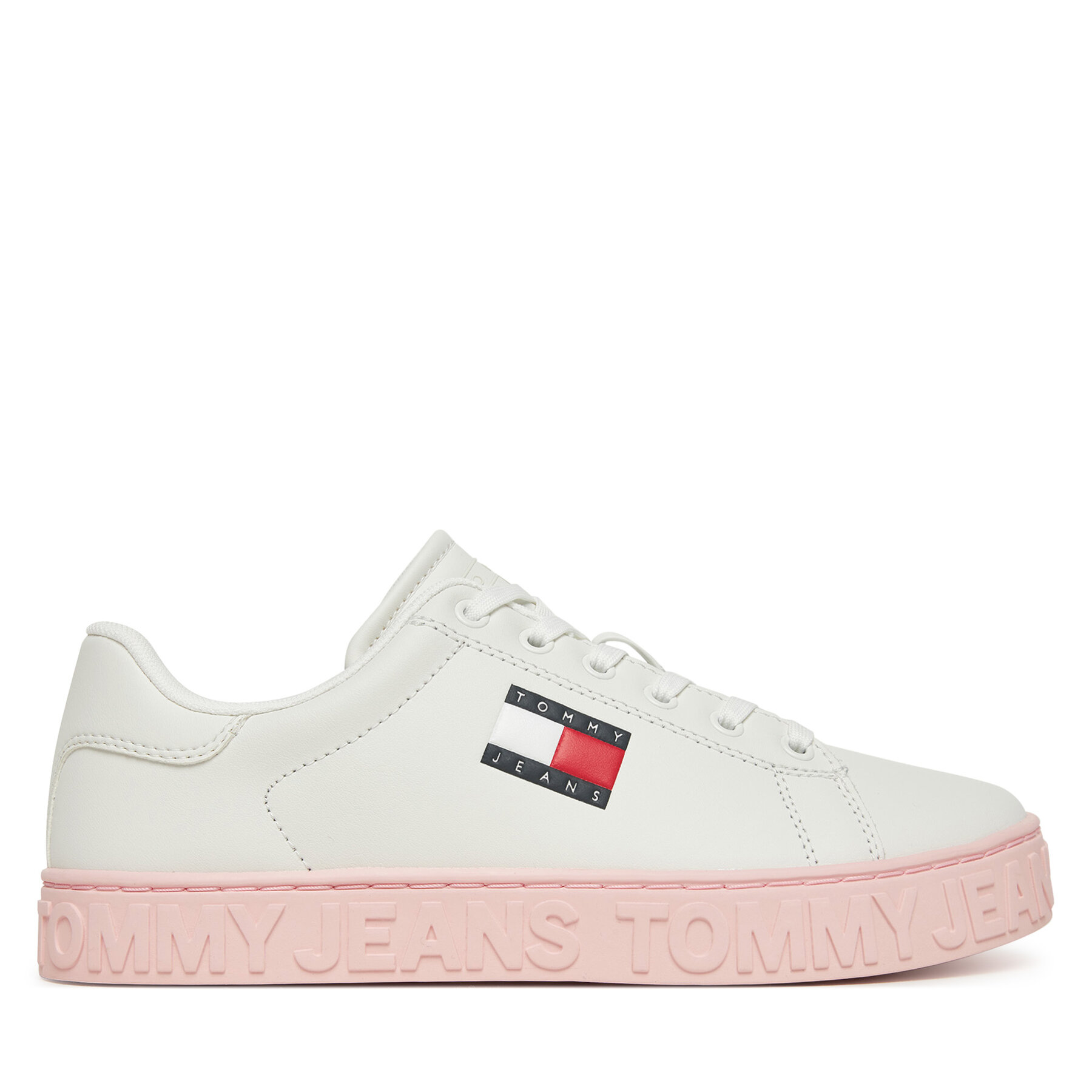 Sneakers Tommy Jeans Tjw Logo Outsole Sneaker Ess EN0EN02703 Alb