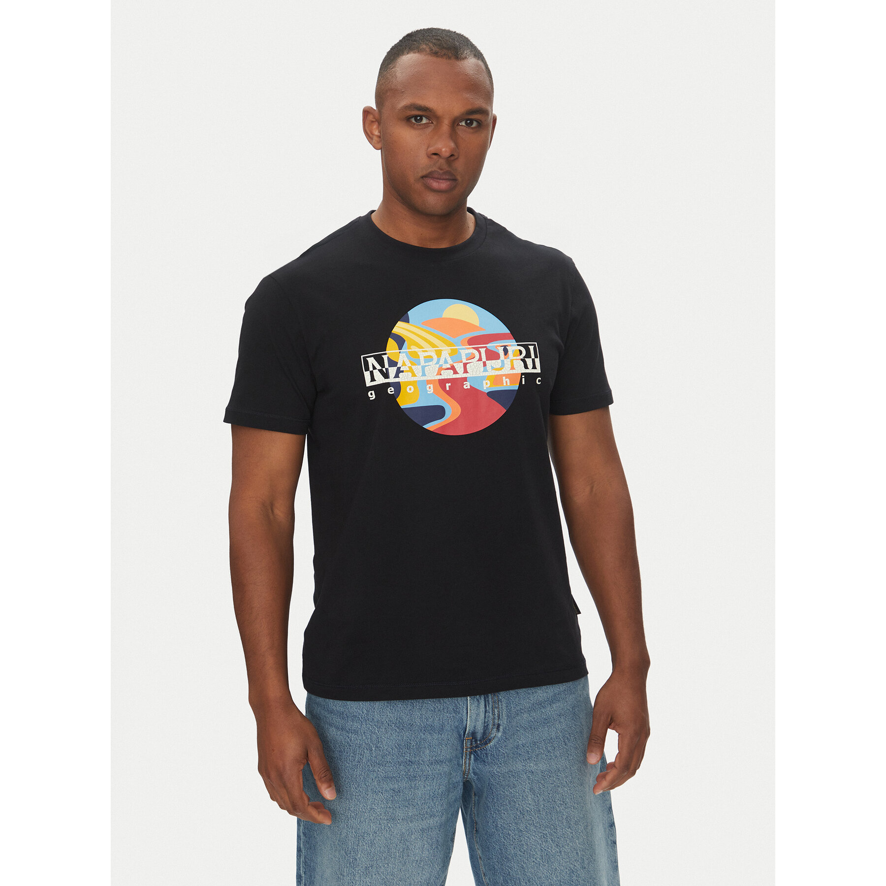 Napapijri T-shirt S-Valdor NP0A4IE6 Nero Regular Fit