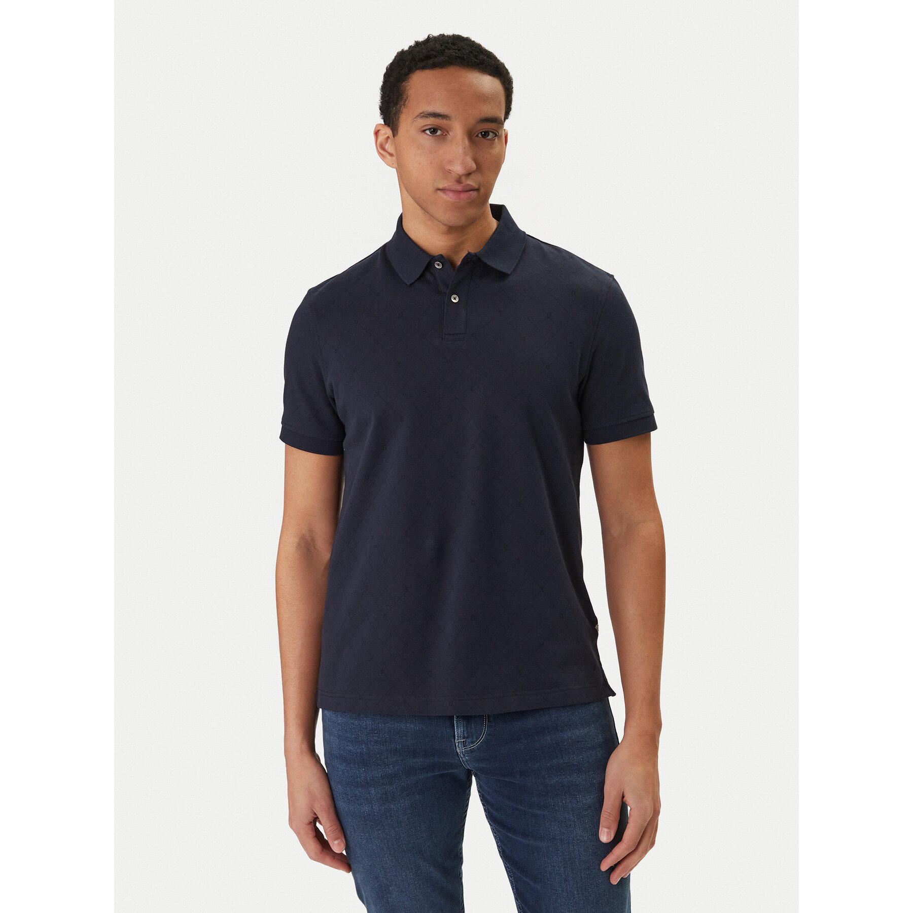 Guess Poloshirt M6RP05 KD181 Dunkelblau Regular Fit