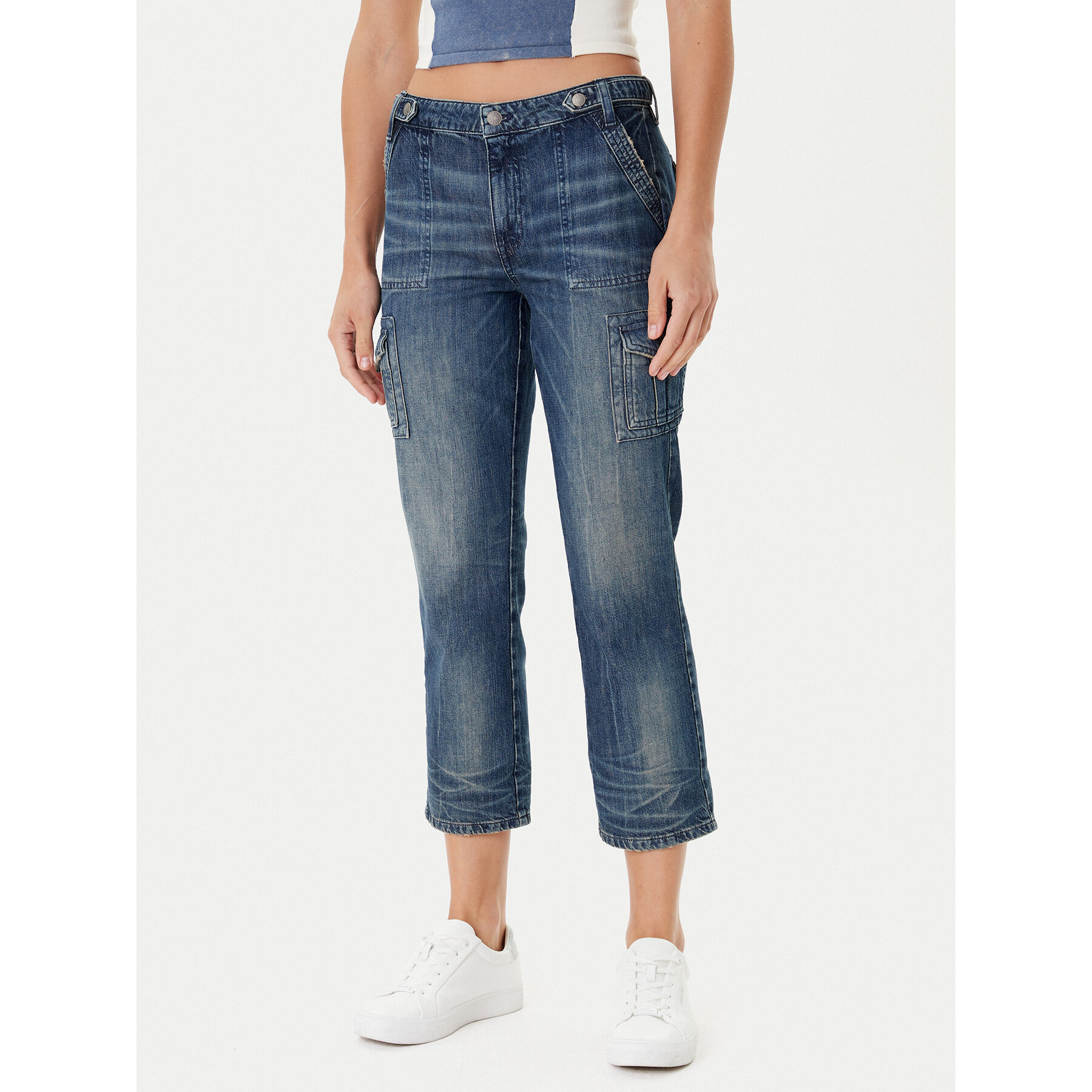 Guess Jeans W5YA2D D5R0D Dunkelblau Straight Leg