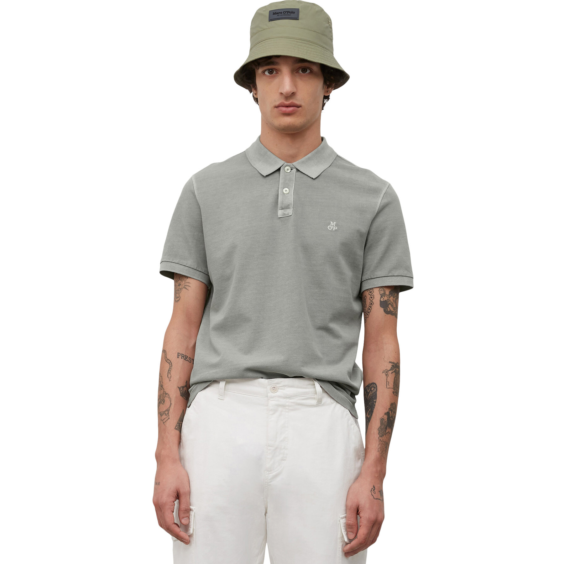 Marc O'Polo Pólóing B21226653000 Szürke Regular Fit