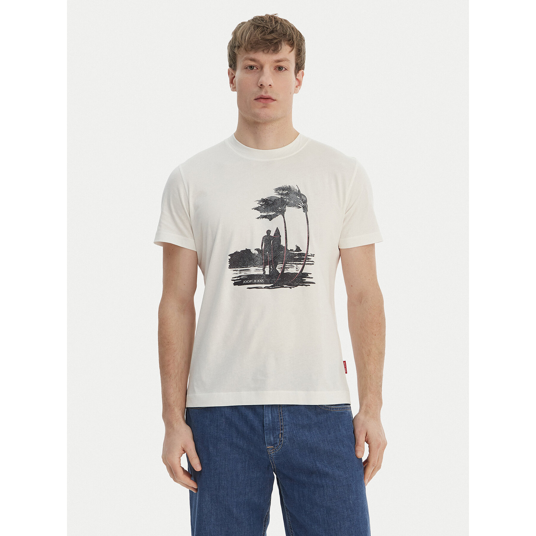 JOOP! Jeans T-Shirt JJJ-Lanakila 30101983 Écru Regular Fit