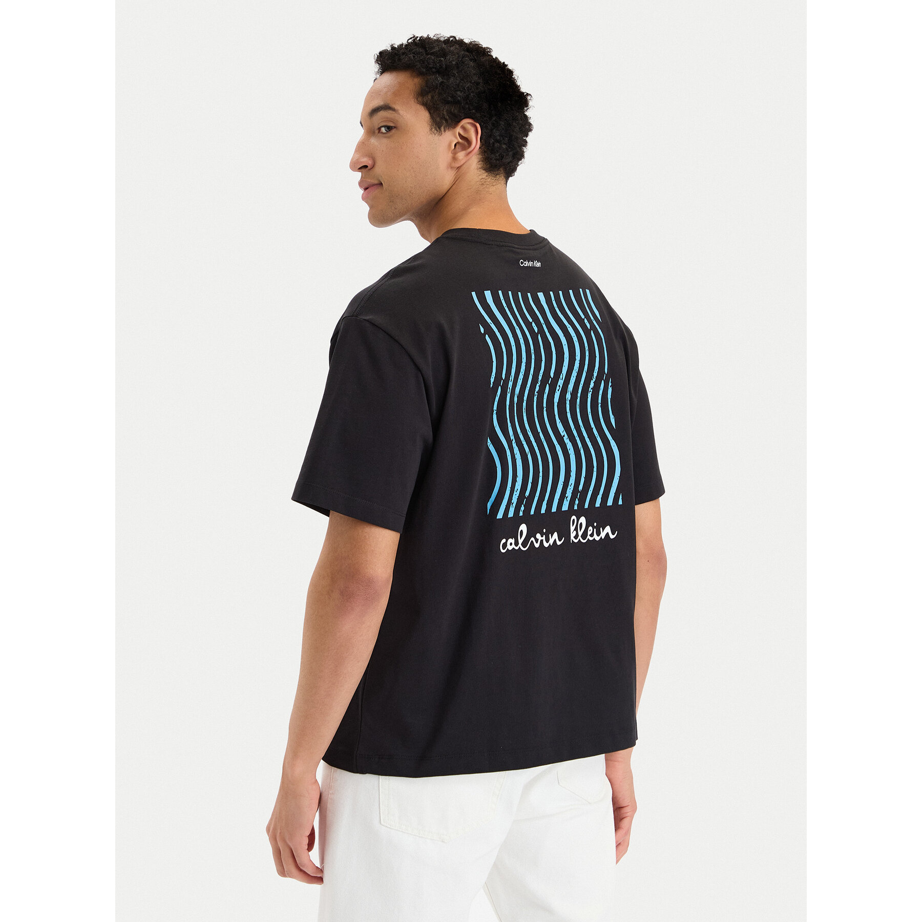 Calvin Klein Jeans T-Shirt SS 16s CK TRVL LV04RG816G Schwarz Regular Fit