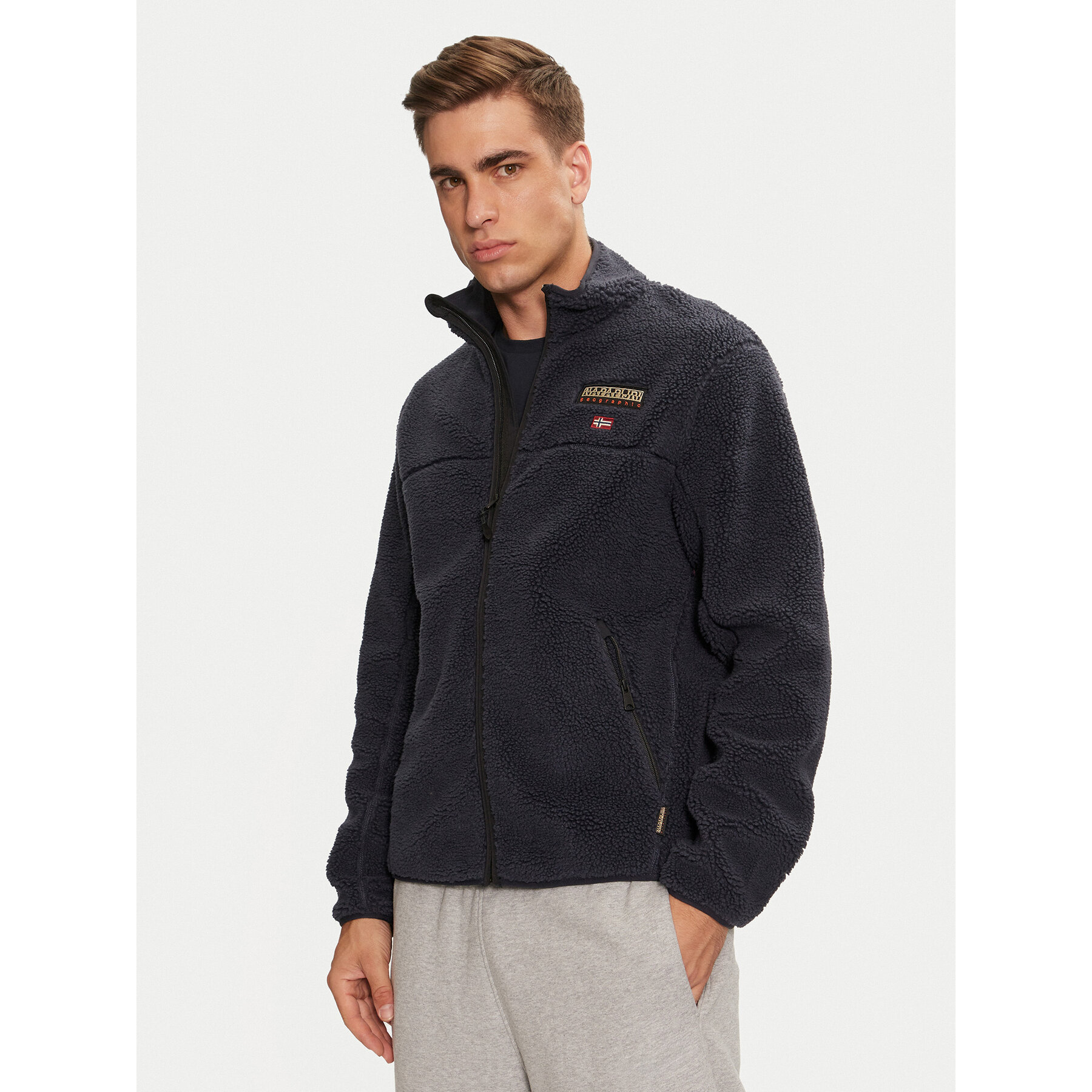 Napapijri Fleecejacke T-Tynik Fz NP0A4IA91761 Dunkelblau Regular Fit