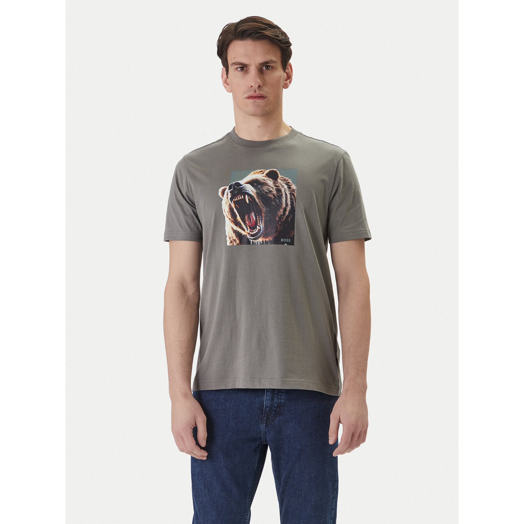 BOSS T-Shirt Dobermann 50558965 Grau Regular Fit