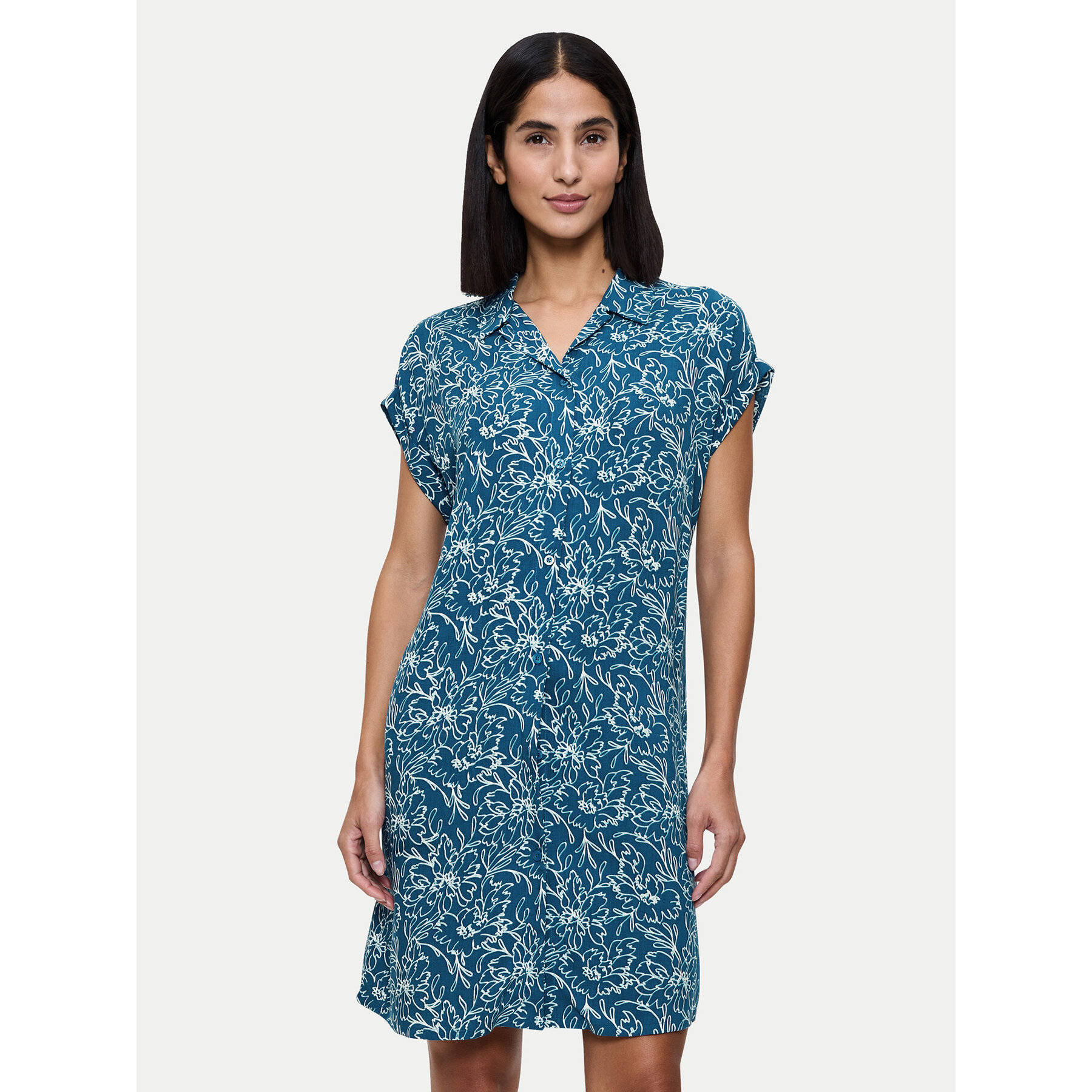 Triumph Camicia da notte Boyfriend 10222612 Blu Relaxed Fit