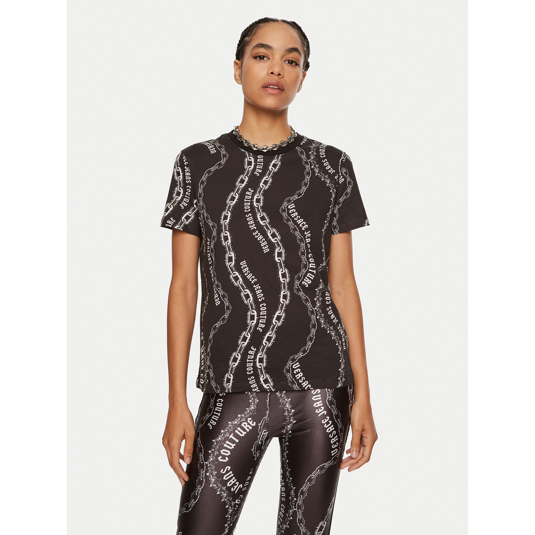 Versace Jeans Couture T-shirt 77HAH613 JS365 Nero Regular Fit