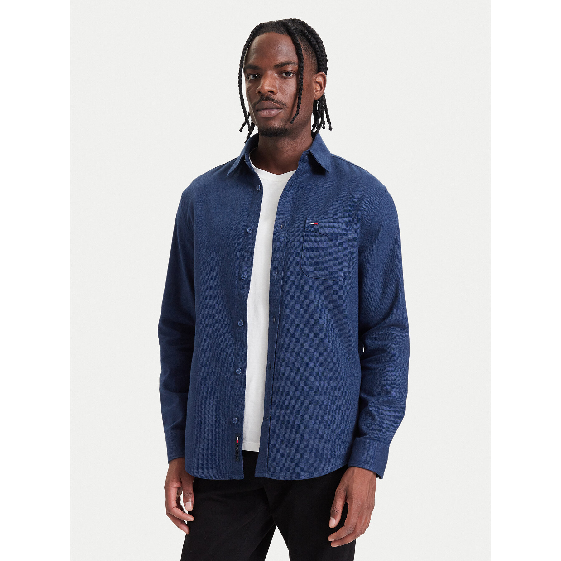 Tommy Jeans Hemd DM0DM23529 Dunkelblau Regular Fit