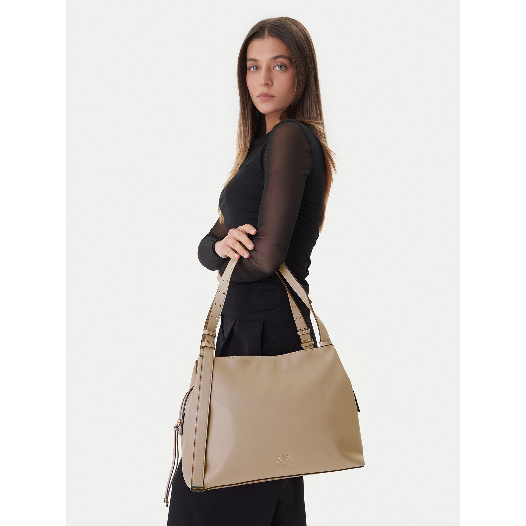 Geantă Armani Exchange XW002603 AF19902 U6223 Bej