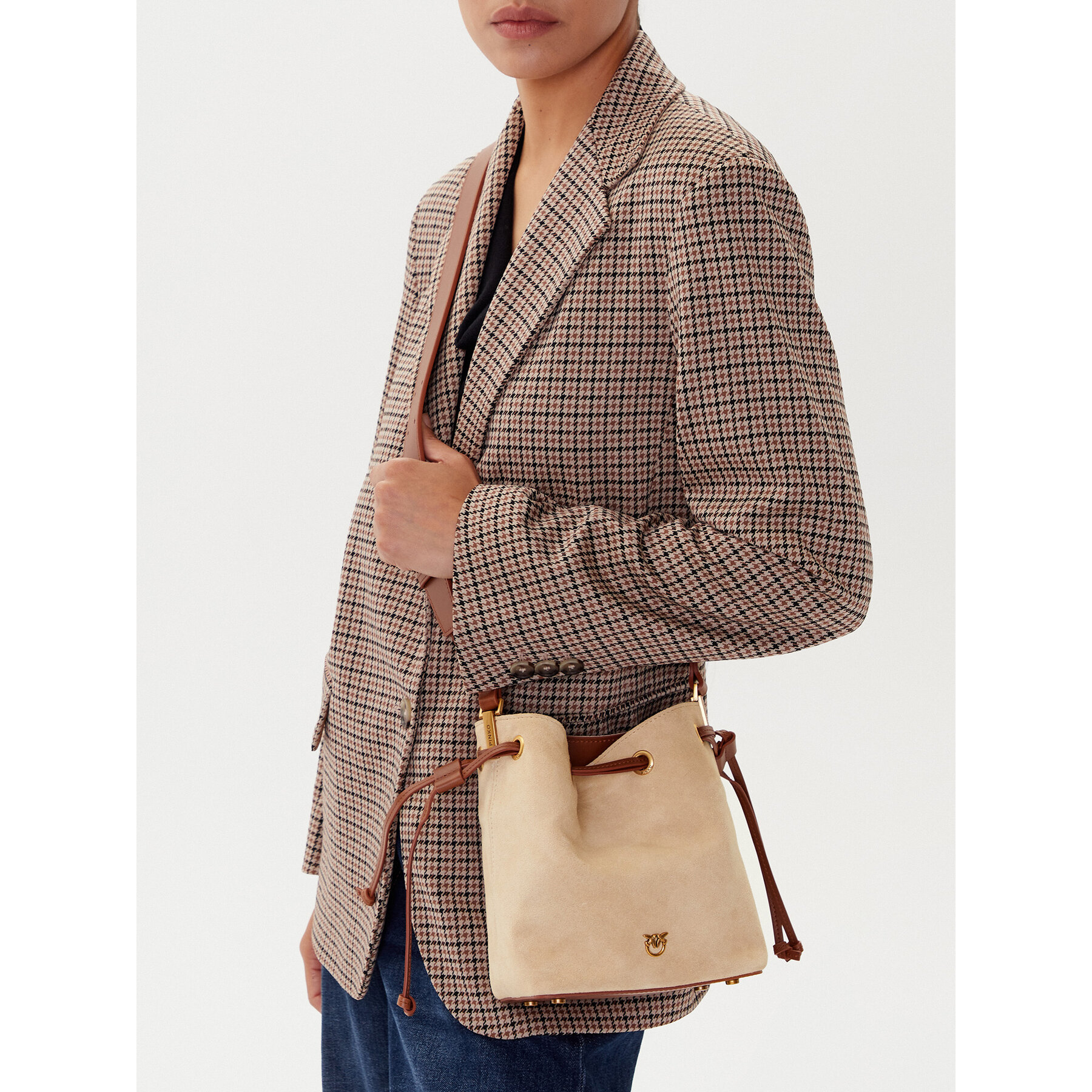 Borsetta PINKO Secchiello Mini PE 25 PLTT 104303 A2CC Beige