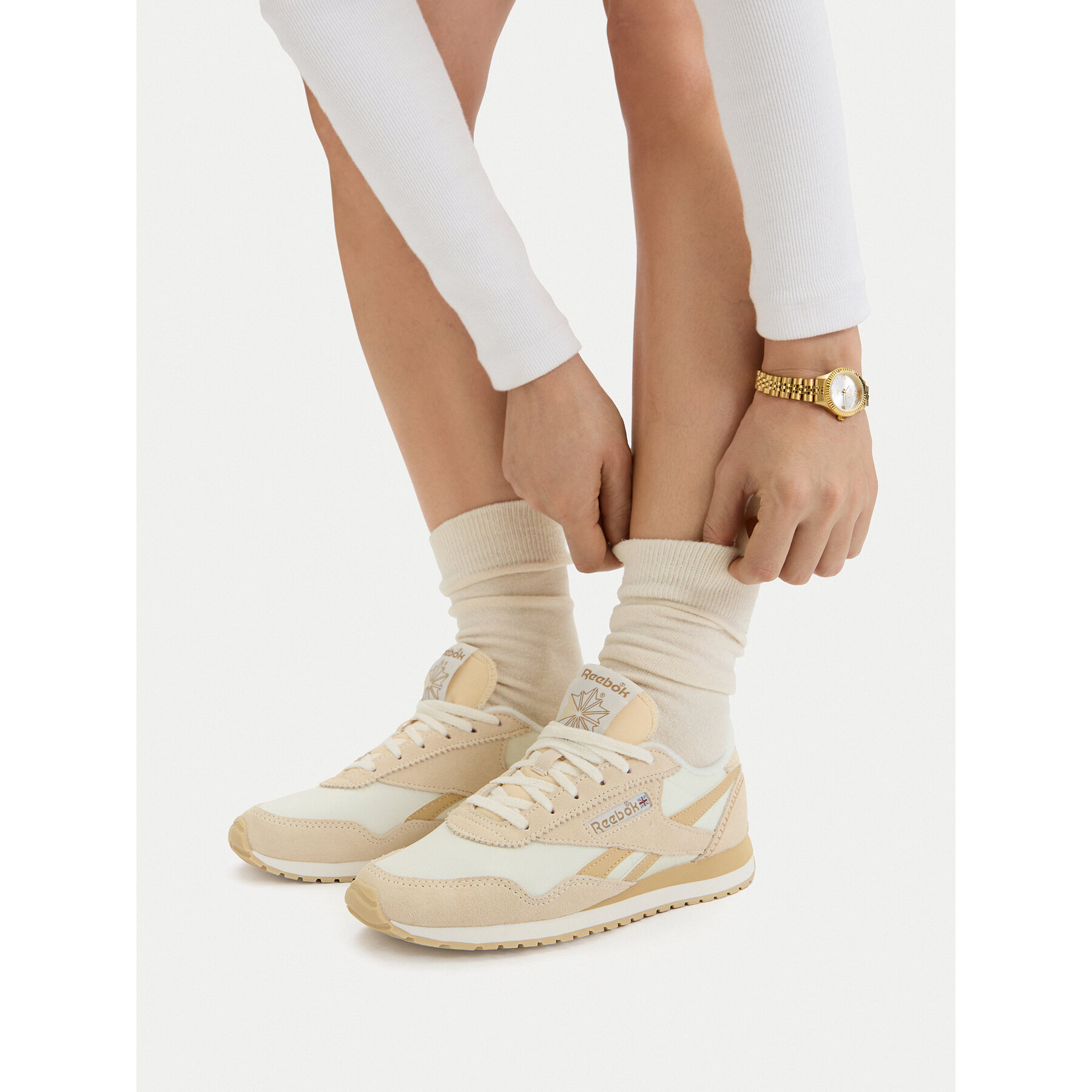 Sneakersy Reebok EO-CLASSIC AZ 100245202 Écru