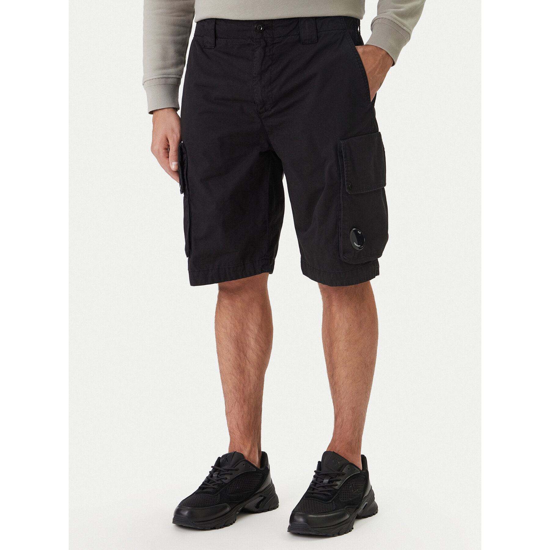 C.P. Company Stoffshorts 20CMBE245A110340O Schwarz Regular Fit