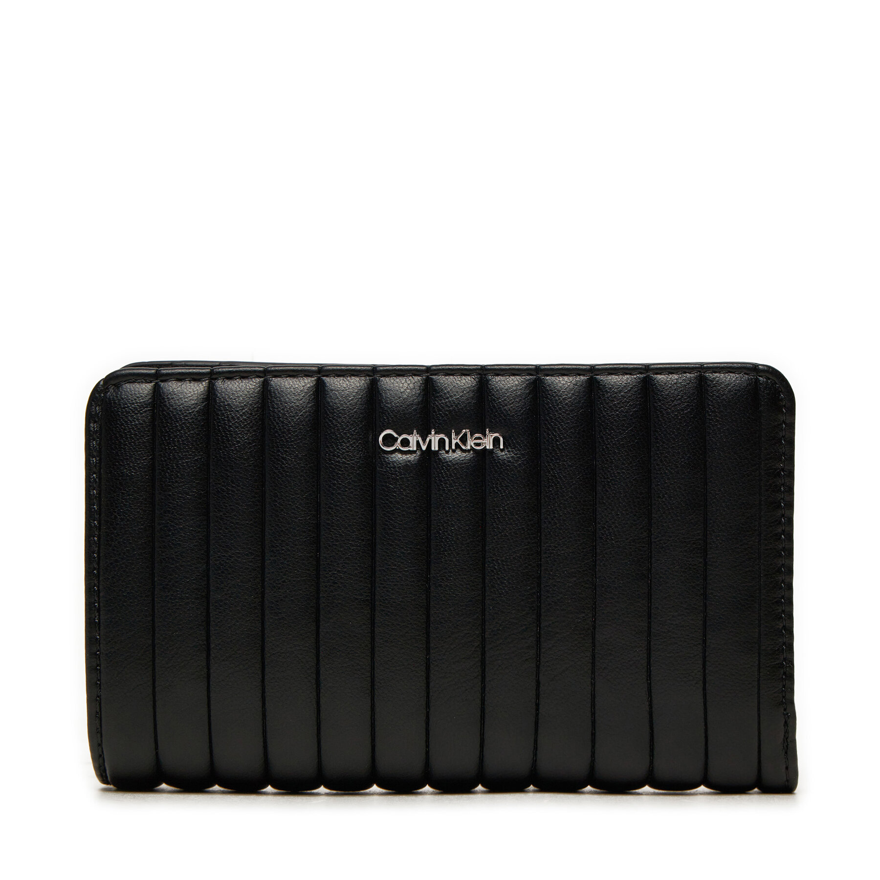 Portofel Mare de Damă Calvin Klein Mini Line Quilt Medium Bifold K60K613063 Negru