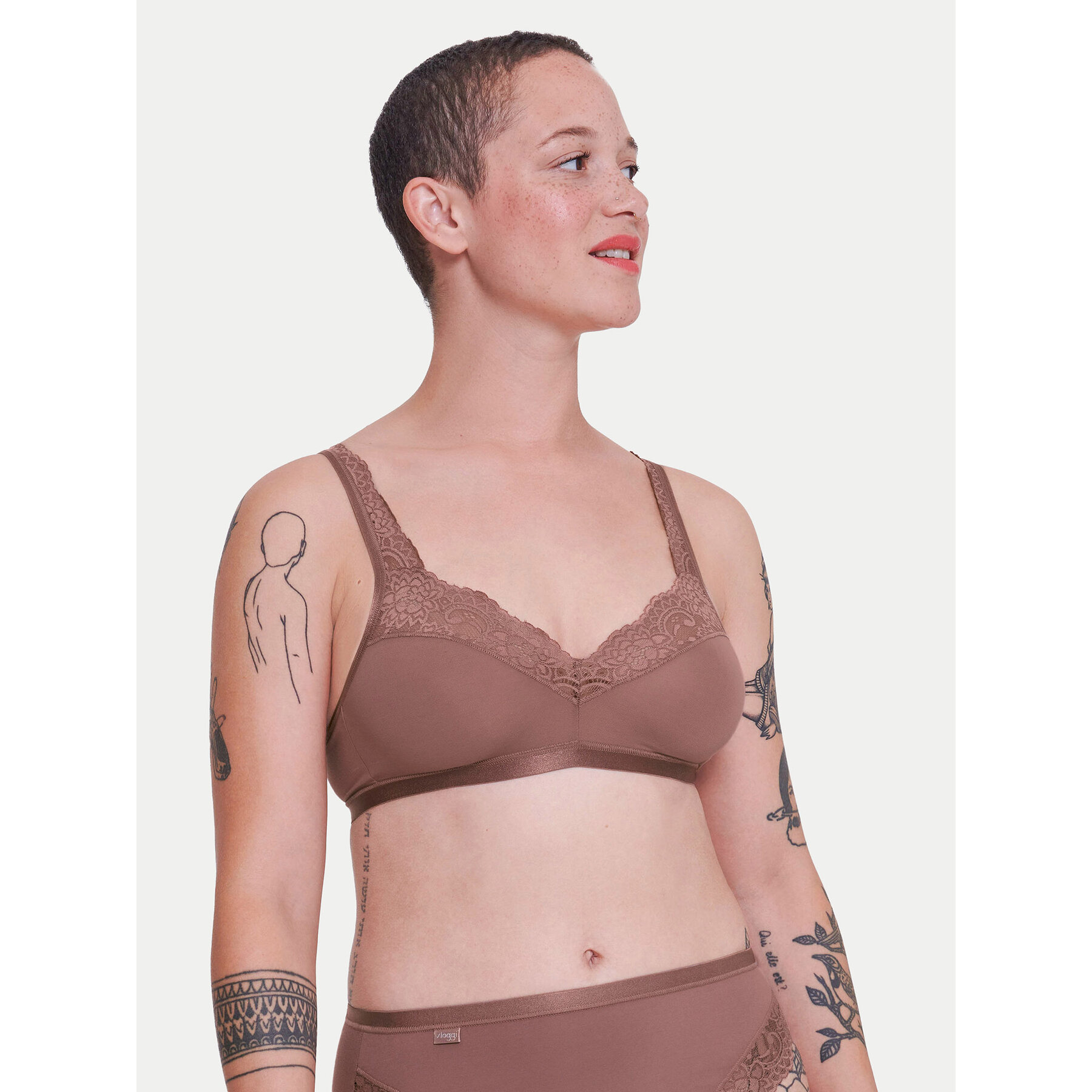 Sloggi Reggiseno senza ferretto Romance 10031898 Marrone