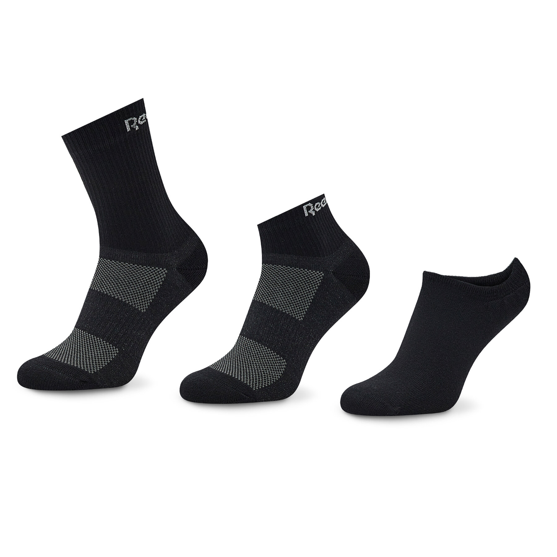 Calcetines cortos unisex Reebok Active Foundation Ankle Socks 3 Pairs GH0404 Negro