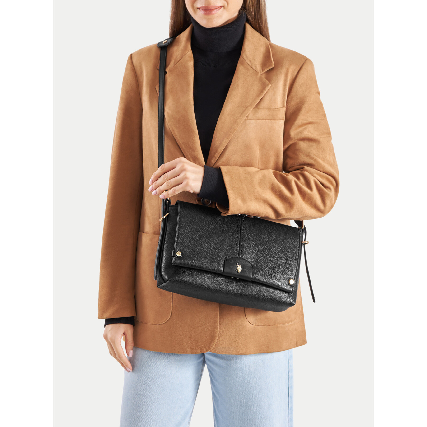 Дамска чанта U.S. Polo Assn. BIUXT8466WVP Черен