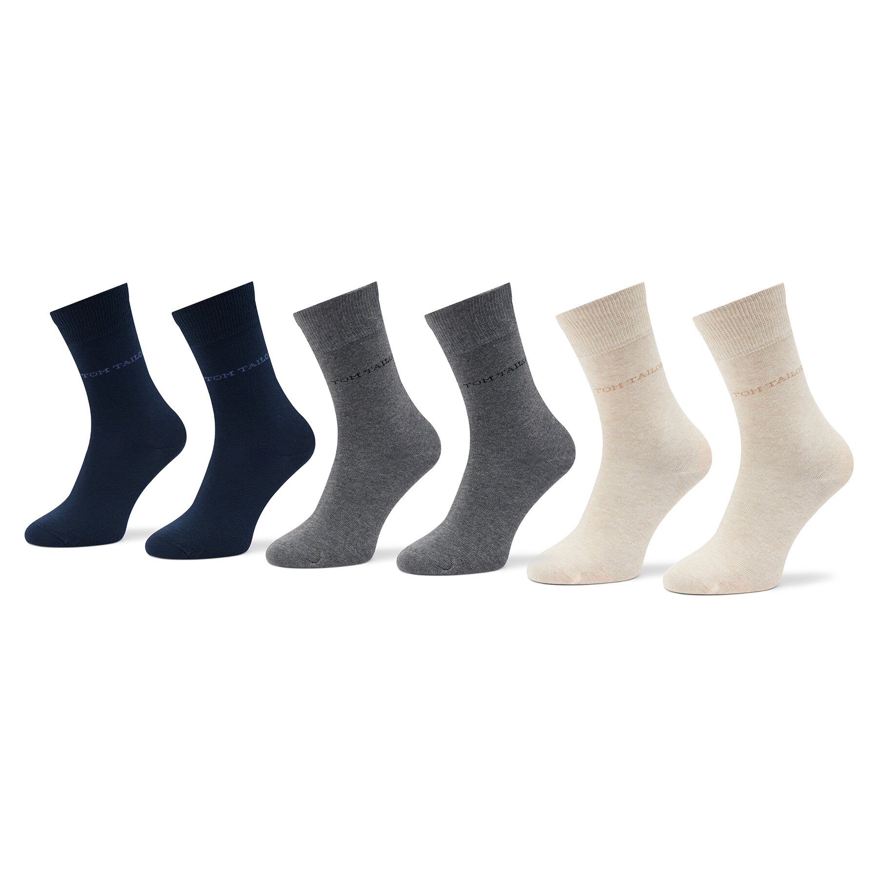 Set od 6 pari ženskih viskokih čarapa Tom Tailor 9609E Mix 536