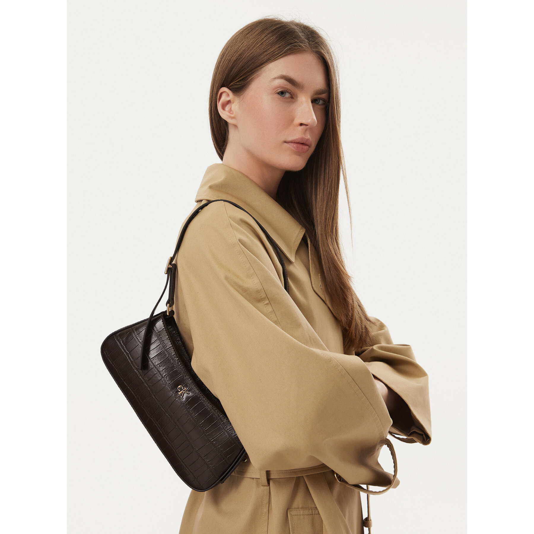 Torbica Calvin Klein LV04F3906G Tamno smeđa