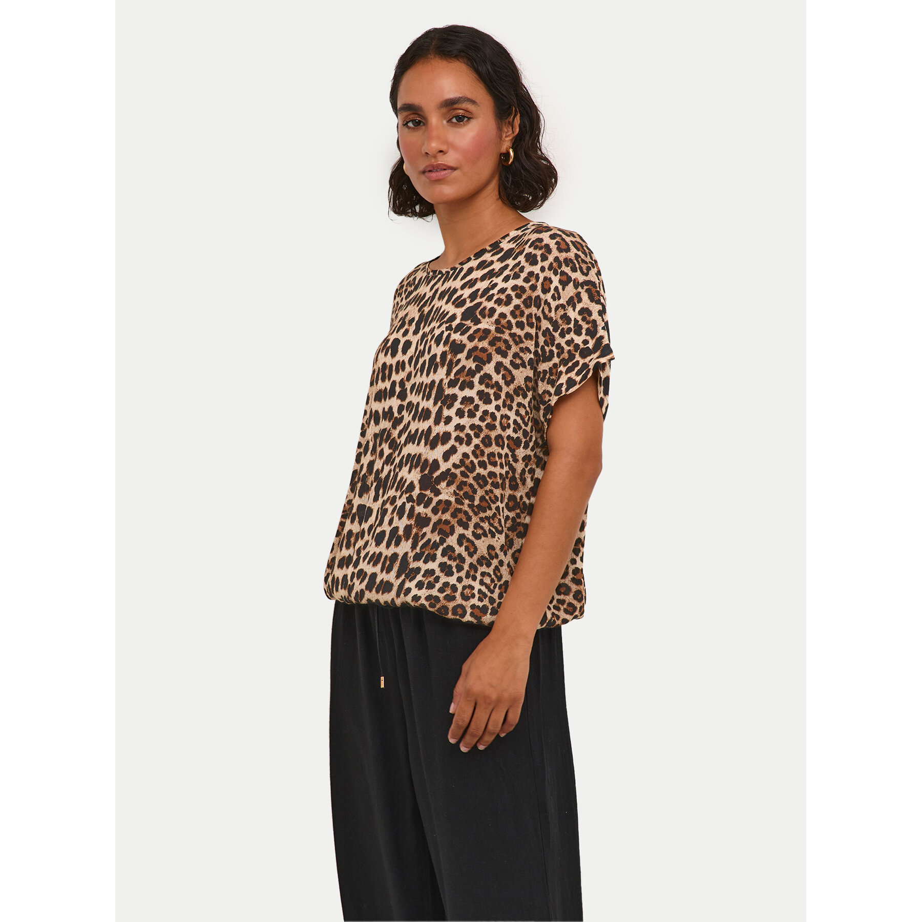Kaffe Μπλουζάκι Amber 10508257 Καφέ Relaxed Fit