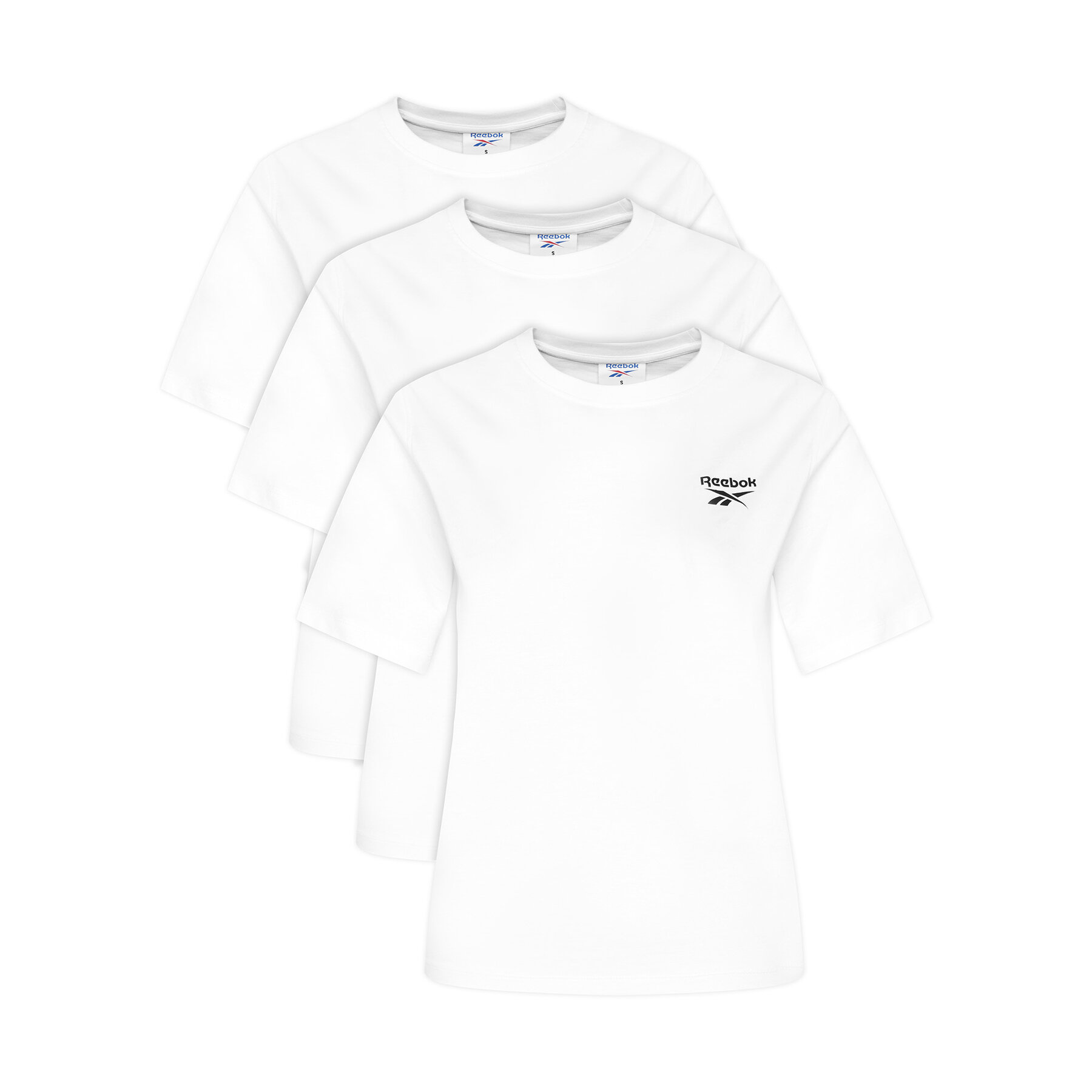Reebok Σετ t-shirts RK25194CCW Λευκό Regular Fit