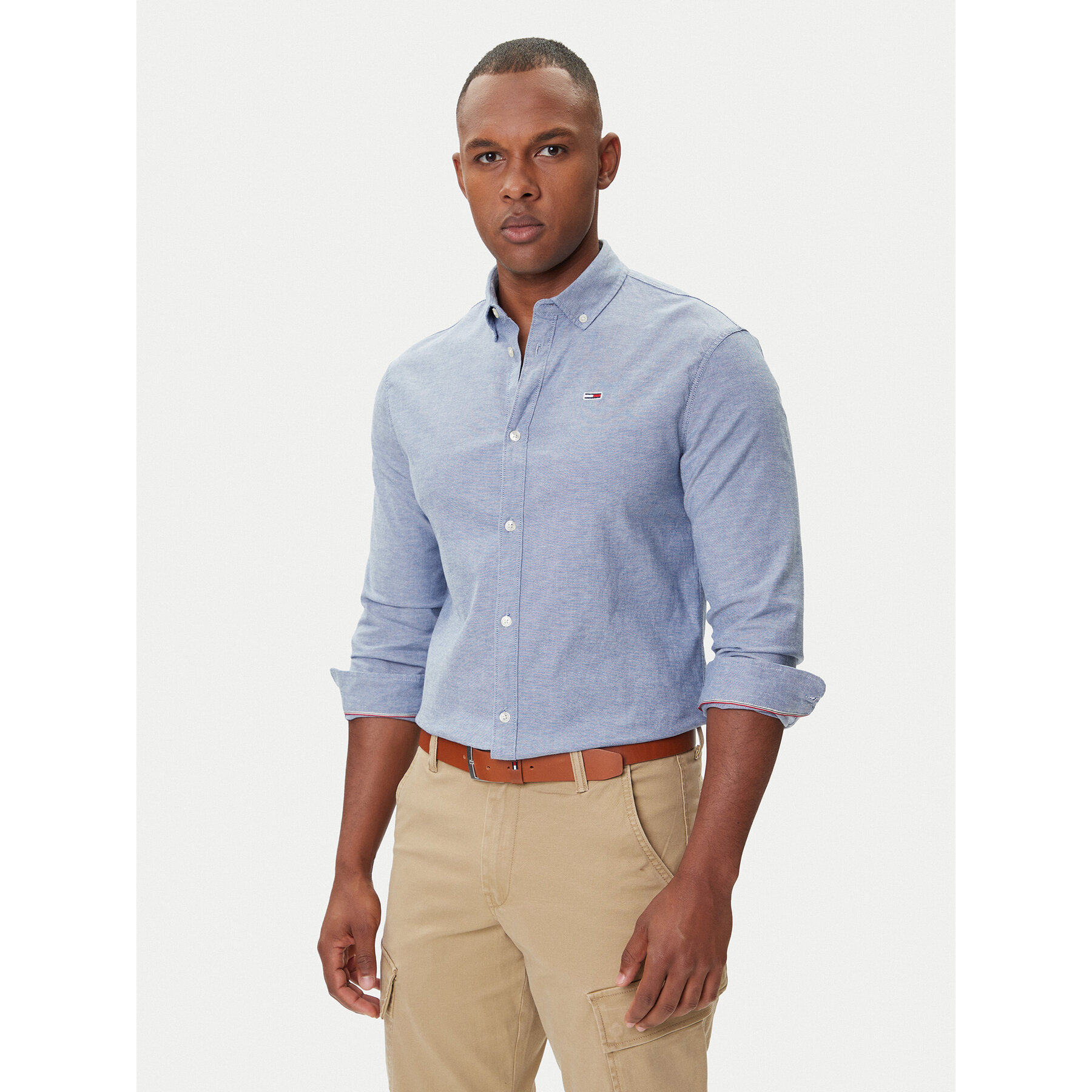Tommy Jeans Hemd Oxford DM0DM09594 Blau Slim Fit