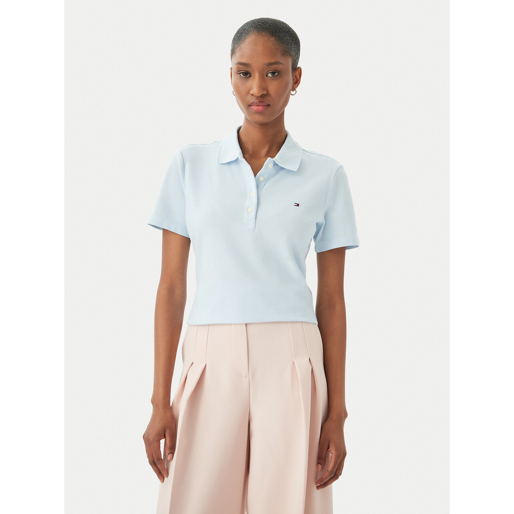 Tommy Hilfiger Poloshirt WW0WW43225 Hellblau Regular Fit