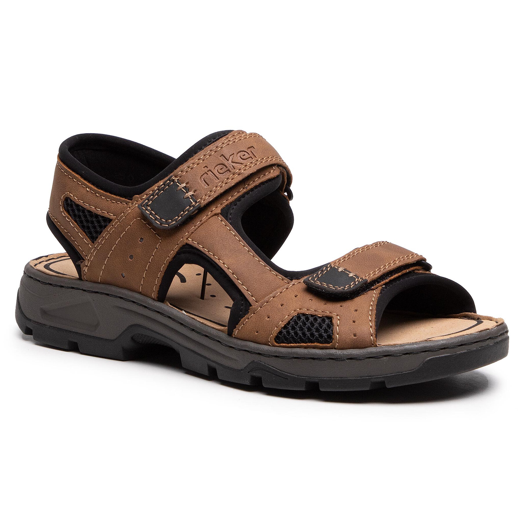 Sandále Rieker 26156-25 Hnedá