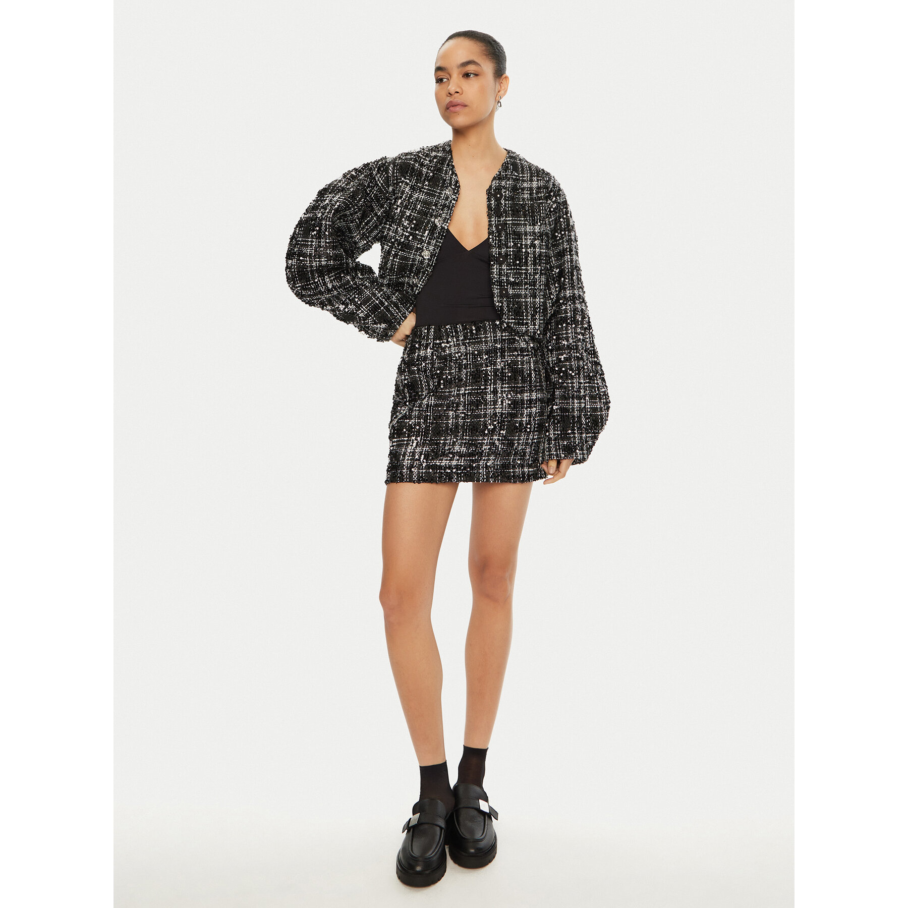 ROTATE Minirock 113556 Schwarz Regular Fit